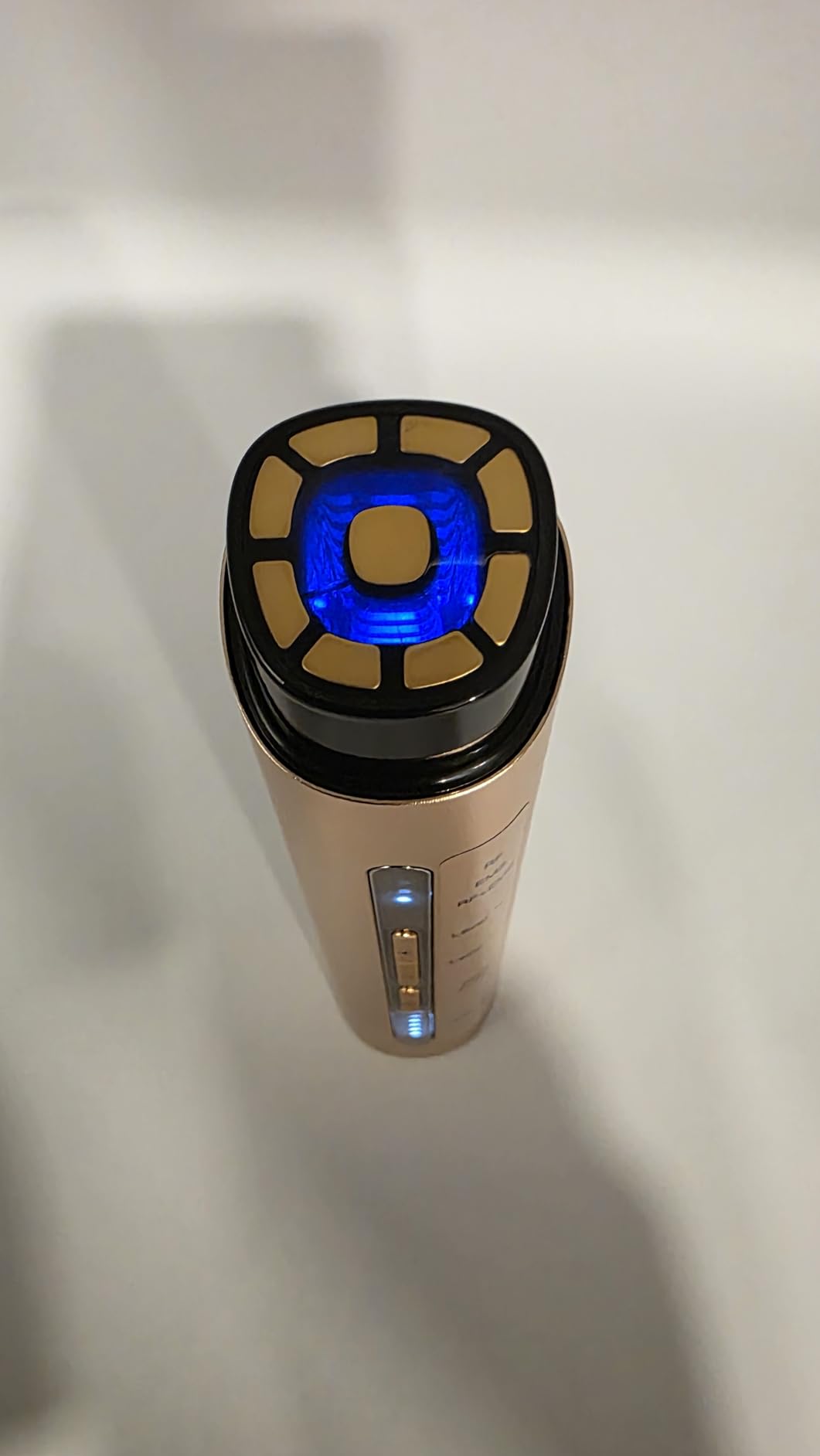 INTEO Microcurrent Facial Device, 3 Modes Red Light Therapy for Face and Neck, Skin Care Facial Massager Perfect Gifts for Women Men(Gold) customer photo 2