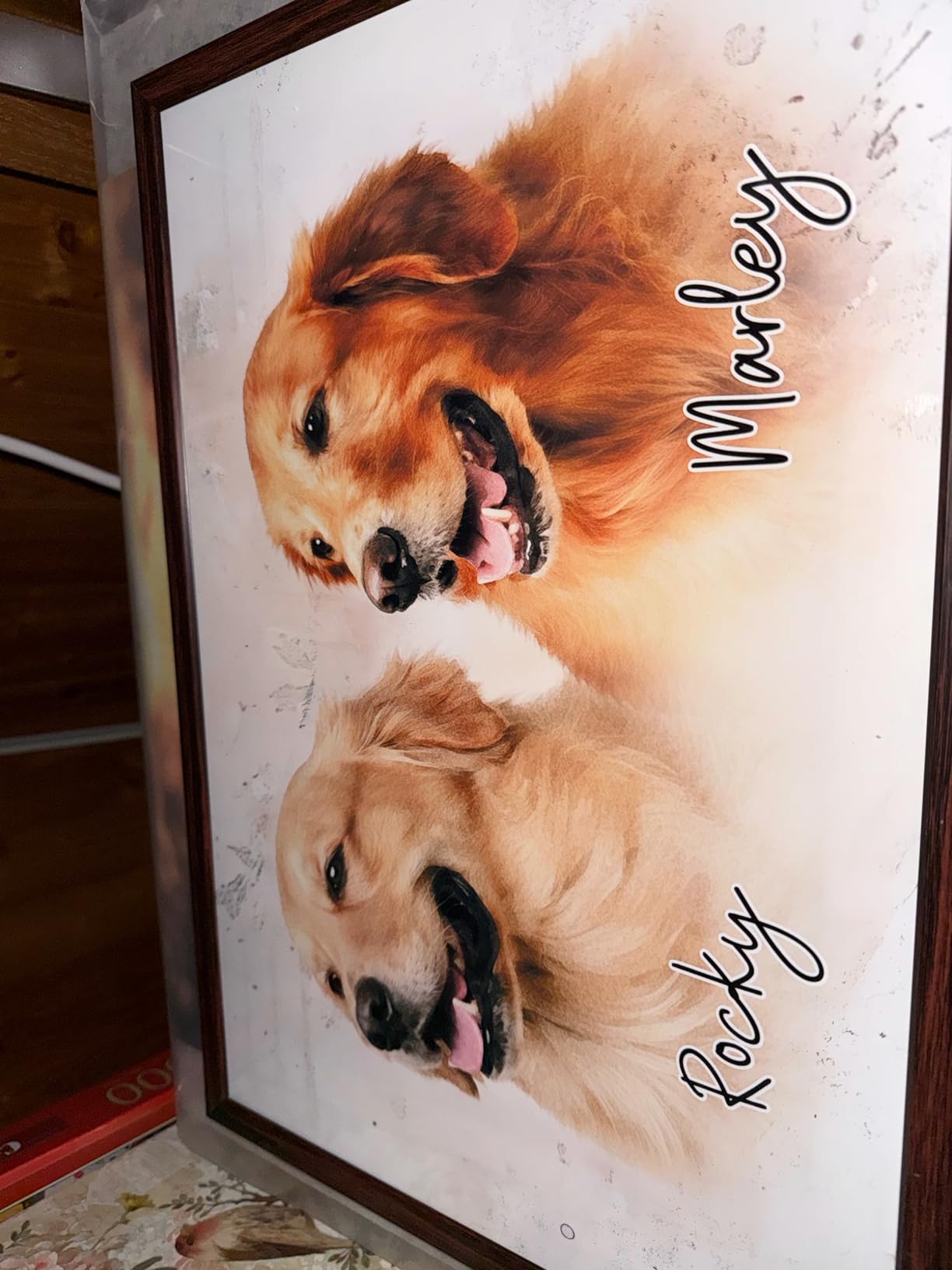 Custom Pet Portrait Wall Art - Create Your Own Watercolor Painting from Your Photo - Personalized Dog, Cat Wall Decor - Keepsake for Pet Enthusiasts, Upload Image of Your Favorite Cat or Dog, USA-Made customer photo 1