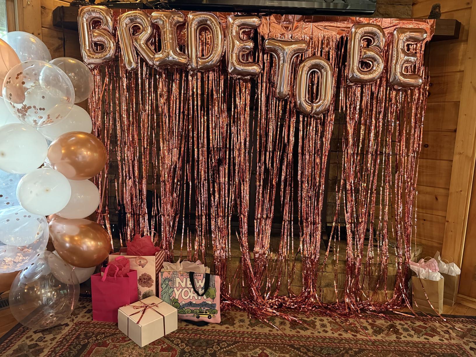 274 Pcs Rose Gold Bridal Shower Decorations, Bachelorette Party Decorations Favors - 
