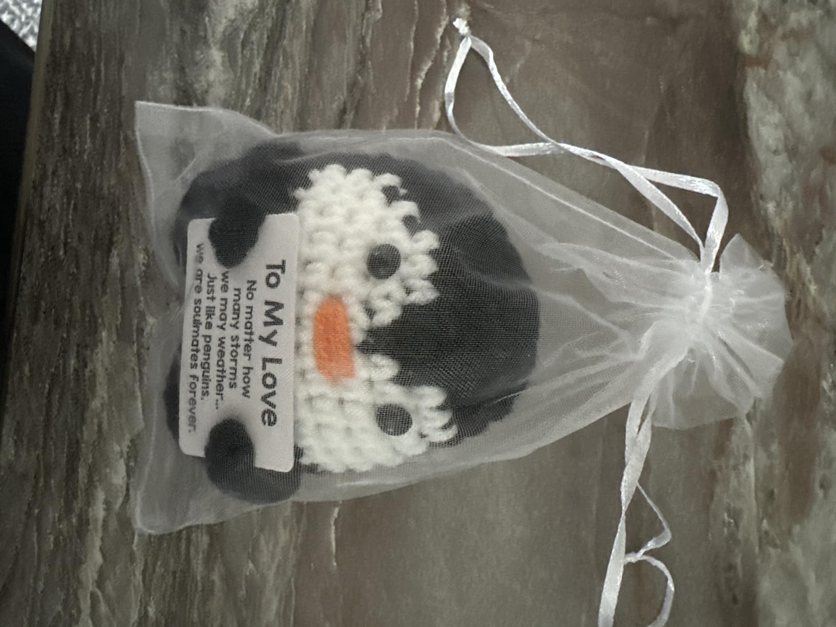 Gifts for Him Her Boyfriend Girlfriend, To My Love Handmade Crochet Mini Penguin Anniversary Birthday Gifts for Women Men, Romantic Valentines I Love You Gifts for Wife Husband Couples Cute Decor customer photo 2