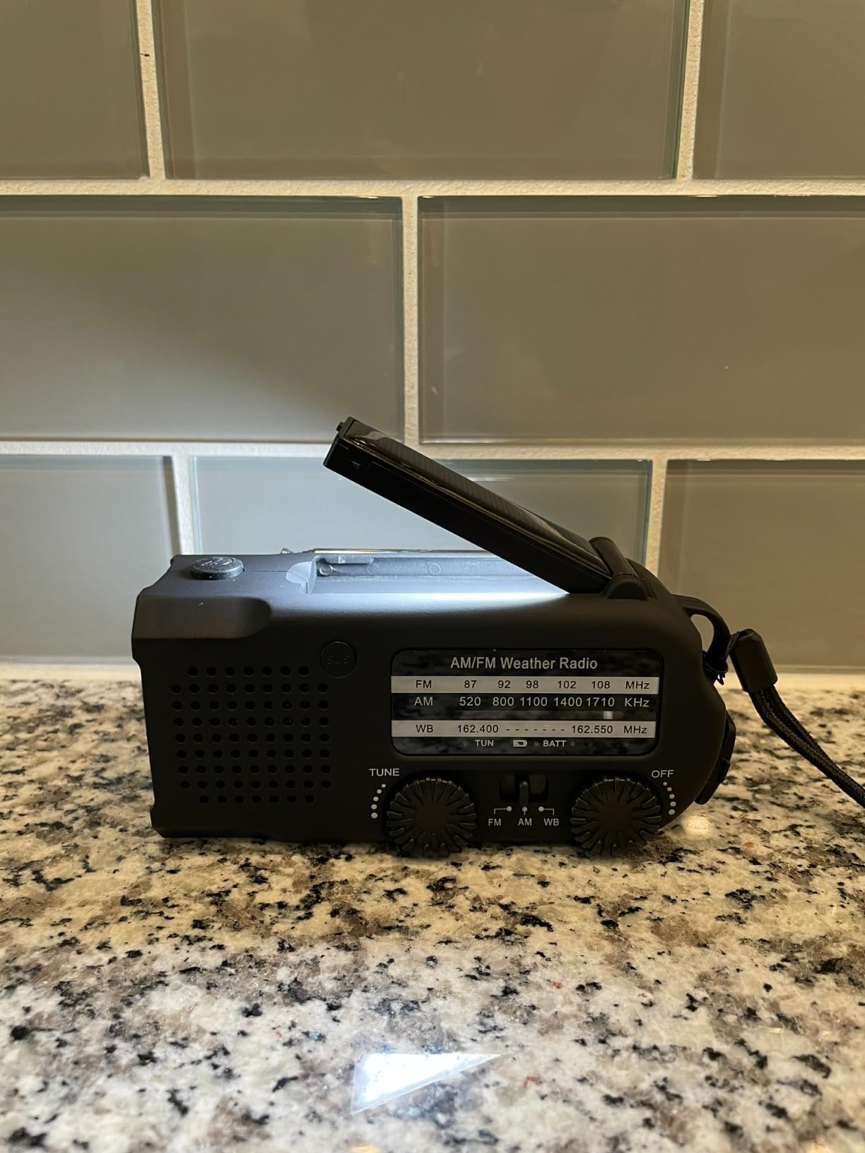 74000mWh Emergency Radio with NOAA Weather, Portable Hand Crank SW/AM/FM Survival Radio with Fast Charge Rechargeable Solar Battery, Flashlight, Reading Lamp,SOS Sirenor Home Outdoor customer photo 2
