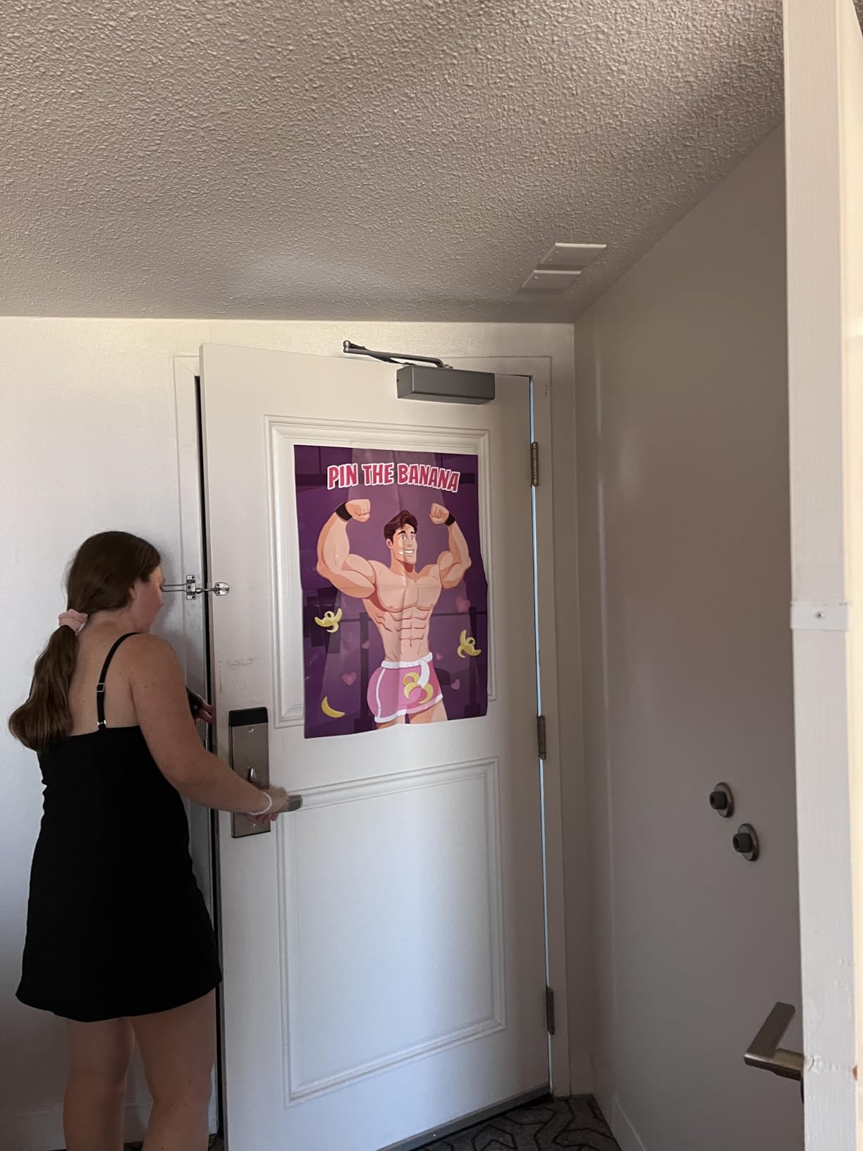 Bachelorette Party Games for Adults Women - Pin The Banana On The Hunk Bachelorette Game, Bridal Shower Games with 24 Stickers & 1 Blindfold for Girls Night Wedding Engagement Party customer photo 1
