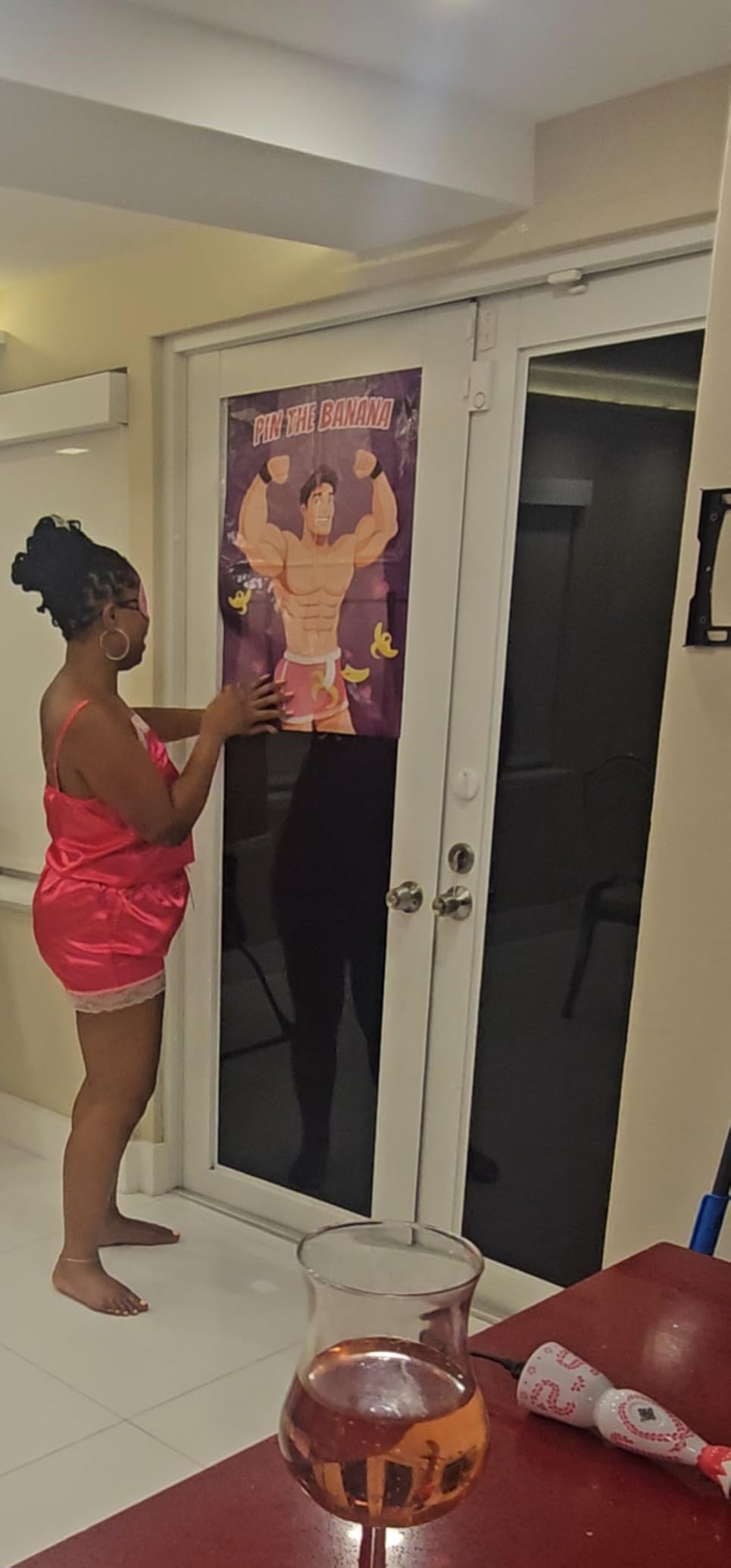 Bachelorette Party Games for Adults Women - Pin The Banana On The Hunk Bachelorette Game, Bridal Shower Games with 24 Stickers & 1 Blindfold for Girls Night Wedding Engagement Party customer photo 2
