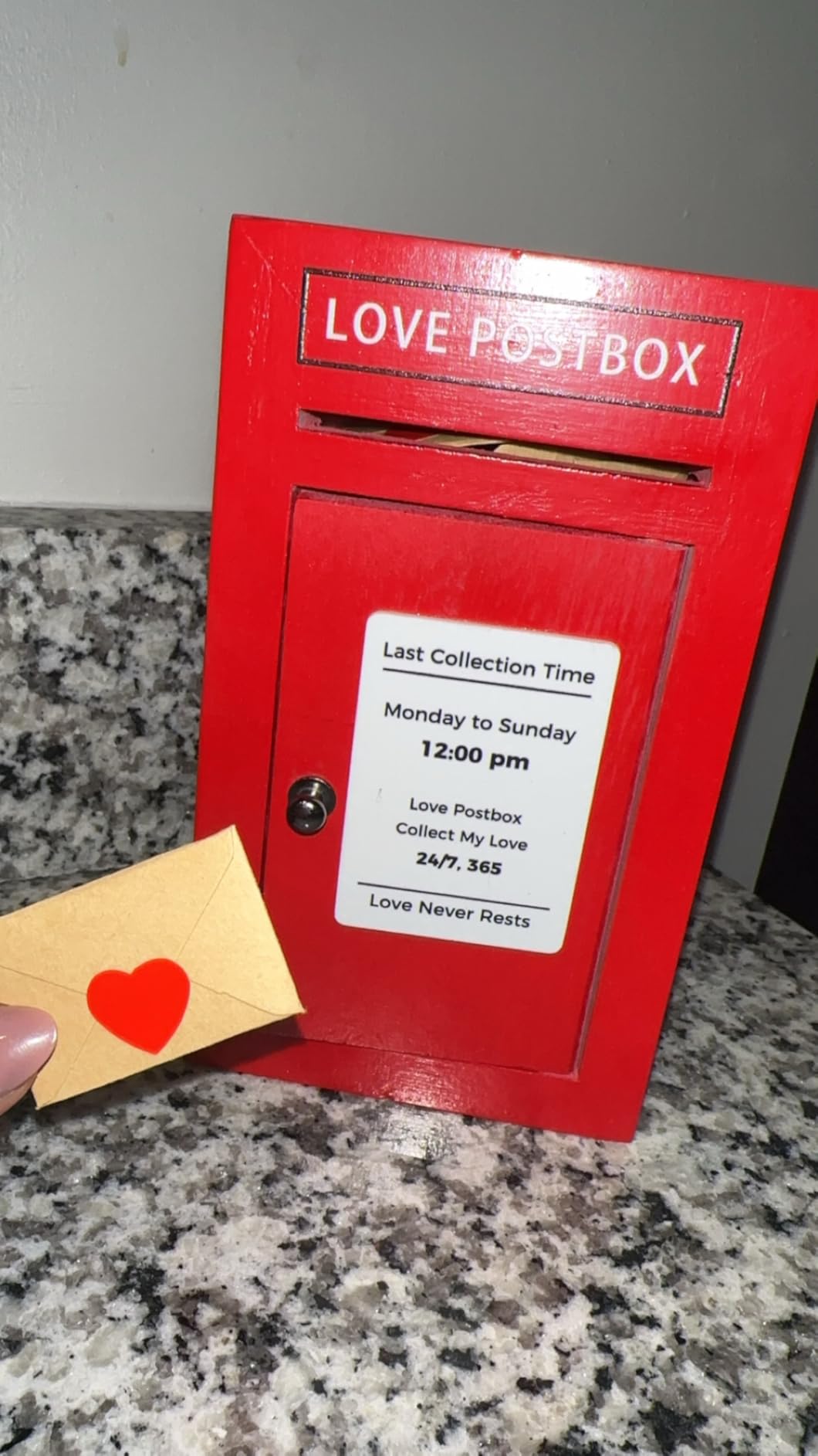 Romantic Love Postbox with 50 Mini Love Notes and Envelopes, Valentines Day Gifts for Him, Cute Valentines Gift for Husband Boyfriend, Vday LoveLetter, Long Distance Relationship Gifts customer photo 2
