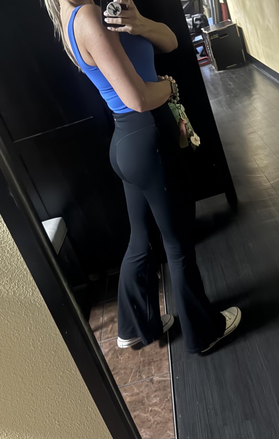 Flare Leggings for Women Tummy Control Flared Leggings No Front Seam Yoga Pants Women High Waisted Workout Bell Bottoms customer photo 2