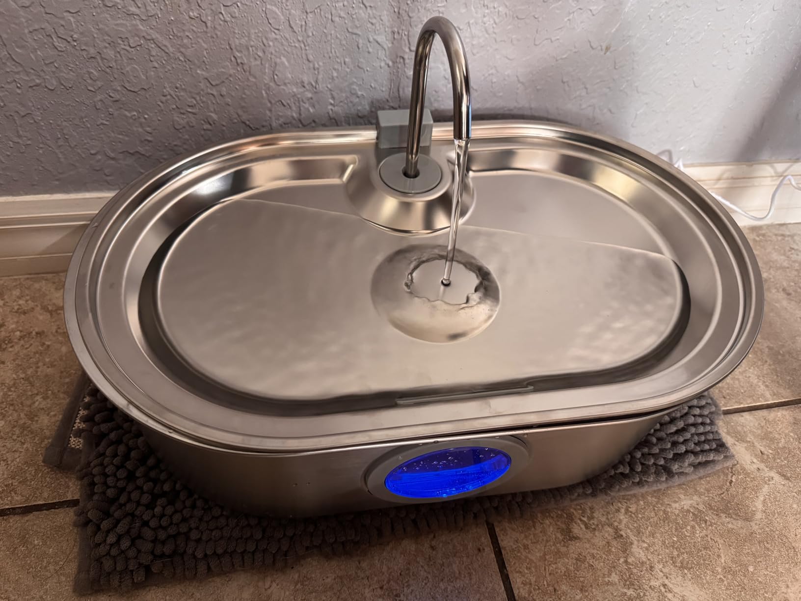 3.4Gal Dog Water Fountain for Large Dogs, 13L Stainless Steel Large Pet Fountain with Deeper & Wider Drinking Area, Automatic Dog Water Bowl Dispenser with Water Window customer photo 1