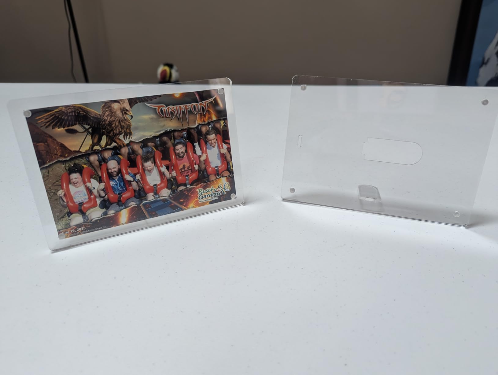 FIXSMITH 2 Pack 4x6 Acrylic Picture Frames, Clear Magnetic Frames with Stand, UV Resistant, Horizontal/Vertical Display, Perfect for Home Office customer photo 1