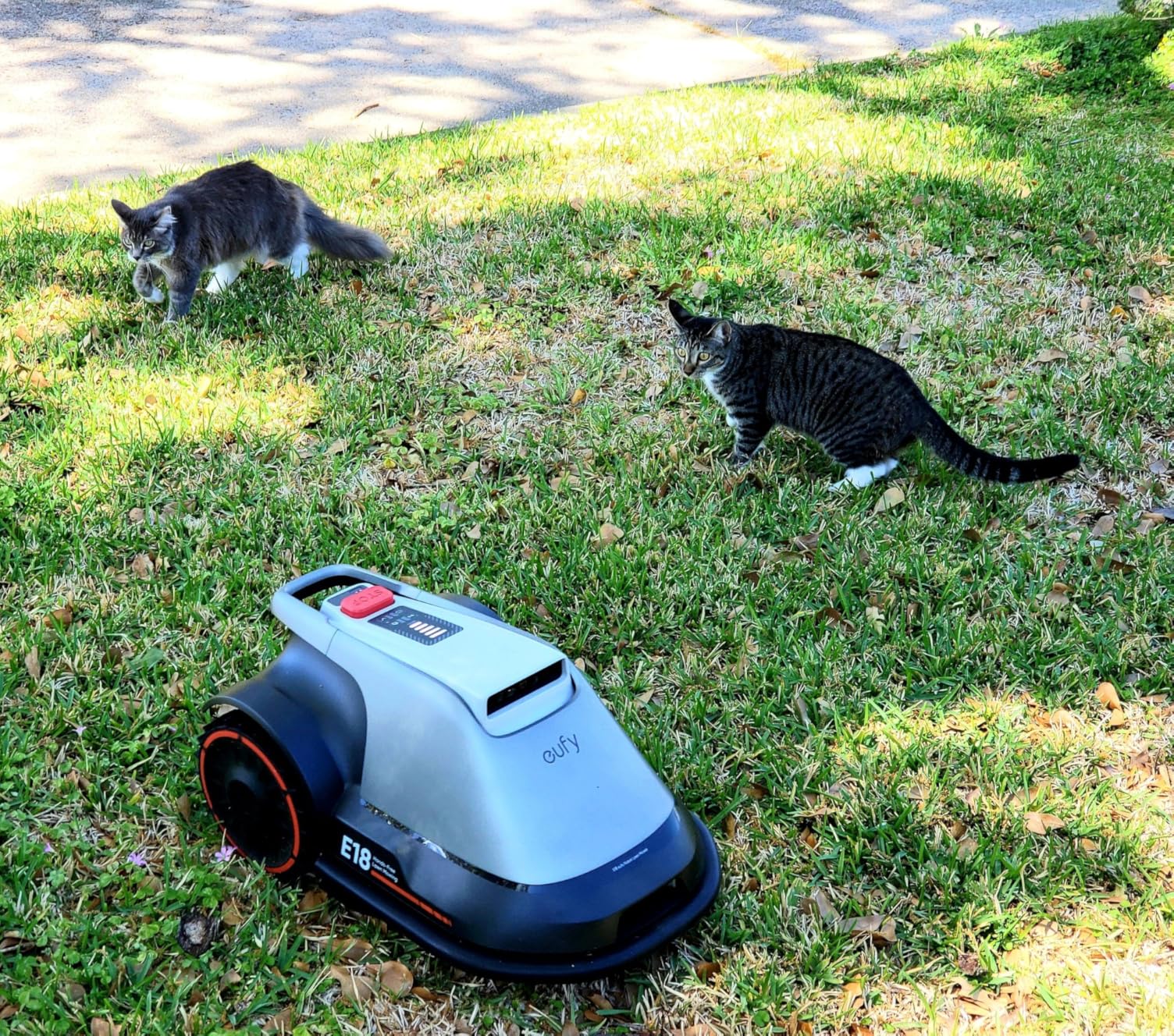 eufy Robot Lawn Mower E15, Auto Mapping, Pure Vision Navigation, Wire Free RTK Free, Multi-Zone Management, AI 3D Obstacle Avoidance, GPS Anti-Theft, 0.2 Acres, 18° Slope, App Control customer photo 1