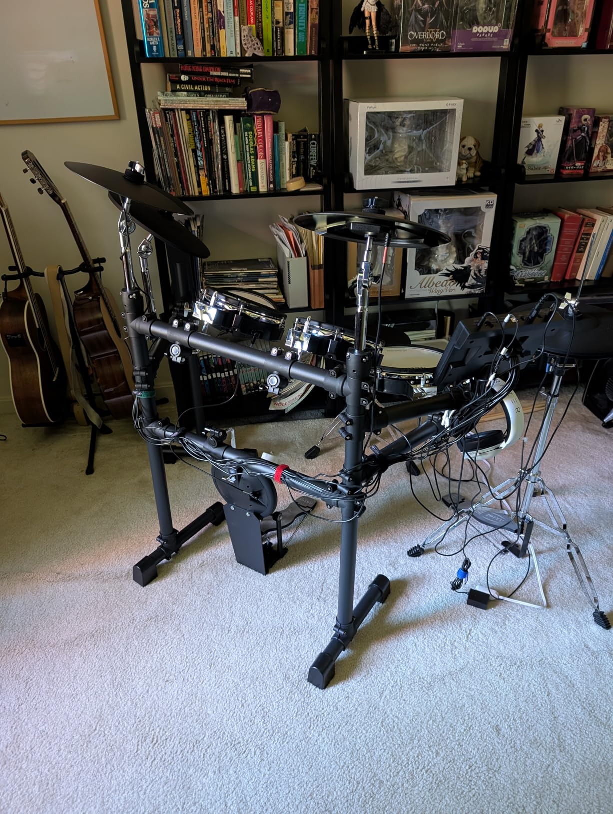 AKLOT Expanded-Size Electric Drum Set: 12'' Two-Piece Standalone Hi-Hat, Independent Kick Drum and 10'' Dual-Zone Snare, 12'' Triple-Zone Ride Cymbal, All Mesh Heads, 460 Sounds, USB MIDI (B-CORE541) customer photo 2