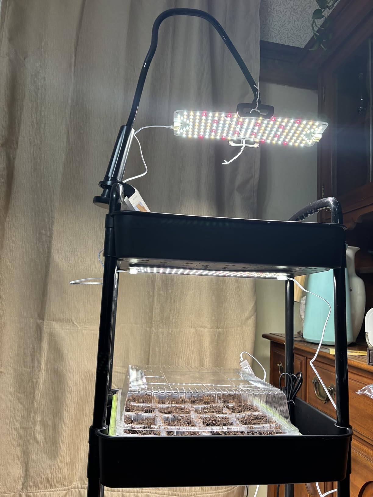 Full Spectrum 768 LEDs Grow Lights, Plant Grow Lights for Indoor Plants with Daisy Chain Function, Sunlike Spectrum,4/8/12/16/20H Timer for Seed Starting(Pack4) customer photo 1
