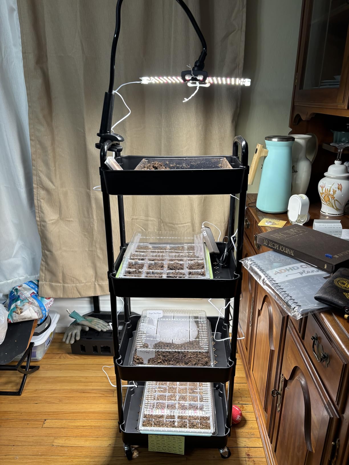 Full Spectrum 768 LEDs Grow Lights, Plant Grow Lights for Indoor Plants with Daisy Chain Function, Sunlike Spectrum,4/8/12/16/20H Timer for Seed Starting(Pack4) customer photo 2