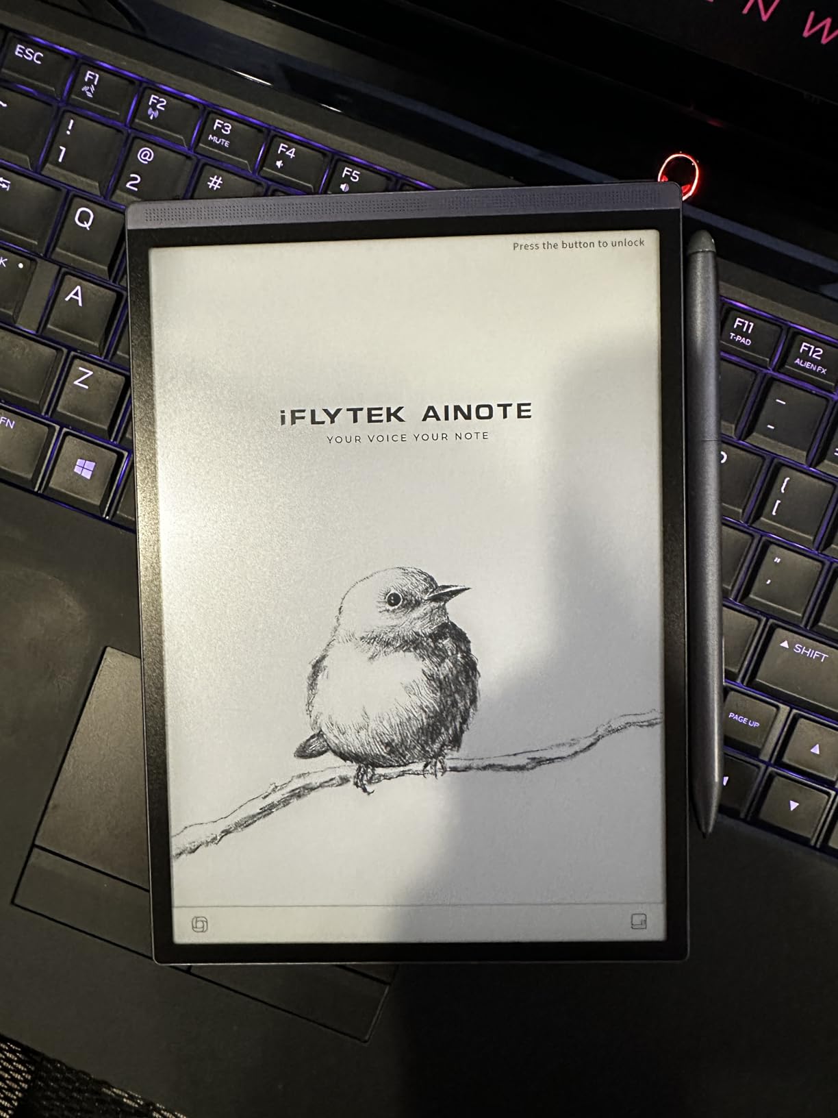 iflytek AINOTE Air 2 Bundle - Black Folio Case, 8.2-inch AI Note-Taking Tablet Writing Paper Tablets, Digital Notebook with Pen, Voice-to-Text Transcription, Multi-Languages Chatgpt Support customer photo 1