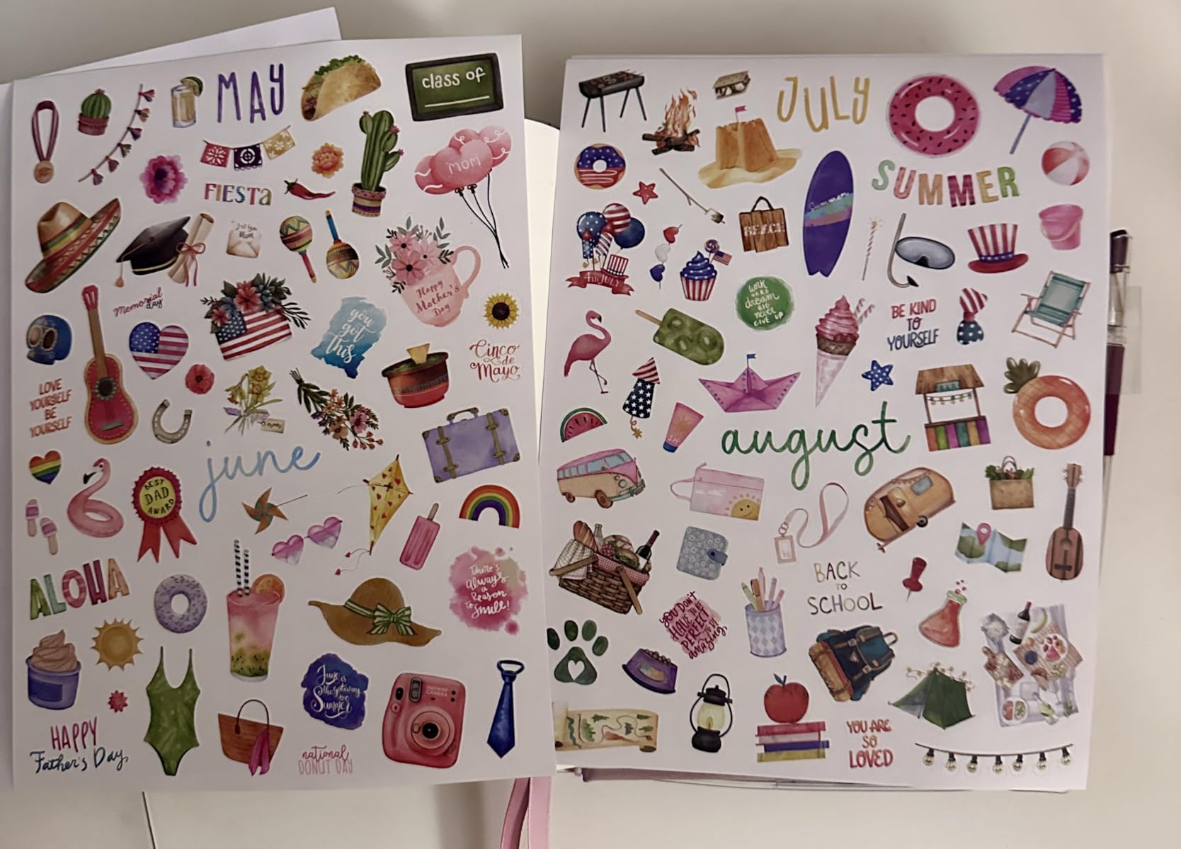 Aesthetic Monthly Planner Stickers - Beautiful Holiday Sticker Set to Enhance Your Planner, Journal or Calendar - Perfect Scrapbook Supplies & Accessories with All Year Holidays & Vintage Stickers customer photo 2