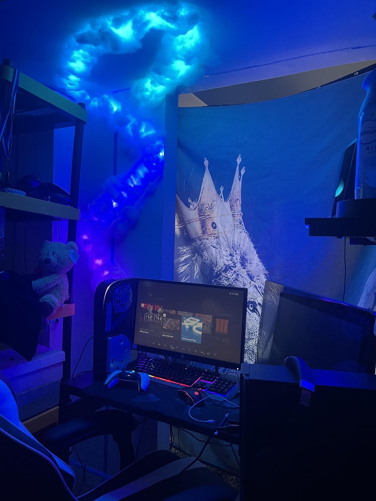 Cloud LED Lights for Ceiling. 3D Thunder Clouds Light Music Sync LED Storm Cotton Kits with Multicolor Changing Strip. Thundercloud DIY Set for Gaming Room & Basement décor 11.5 Ft customer photo 1