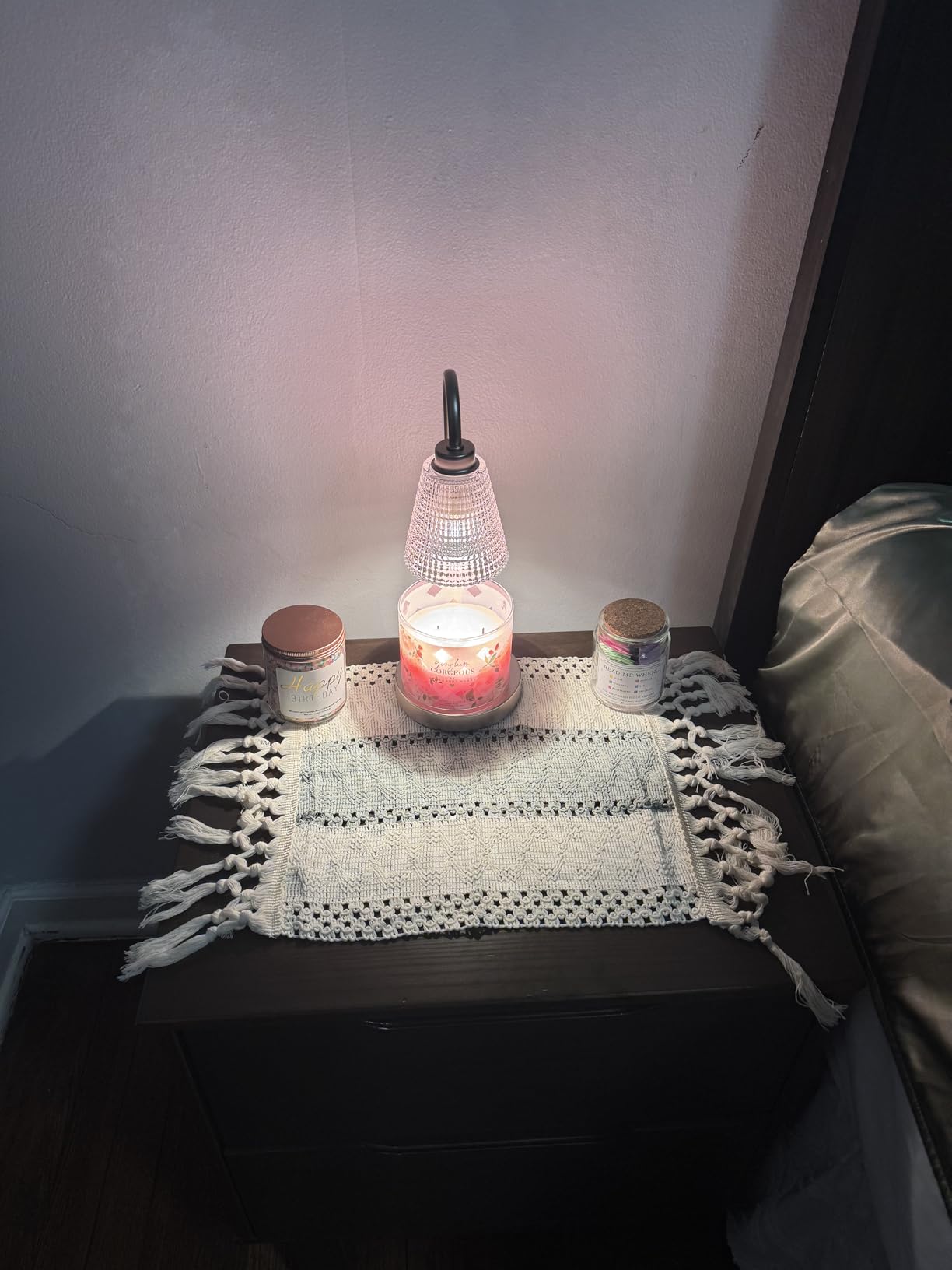 Innqoo Candle Warmer Lamp with Timer, Dimmable Candle Warmer for Jar Candles, Height Adjustable Wax Melts Warmer, Birthday Gifts for Women Mom, House Warming Gifts New Home Decor customer photo 1