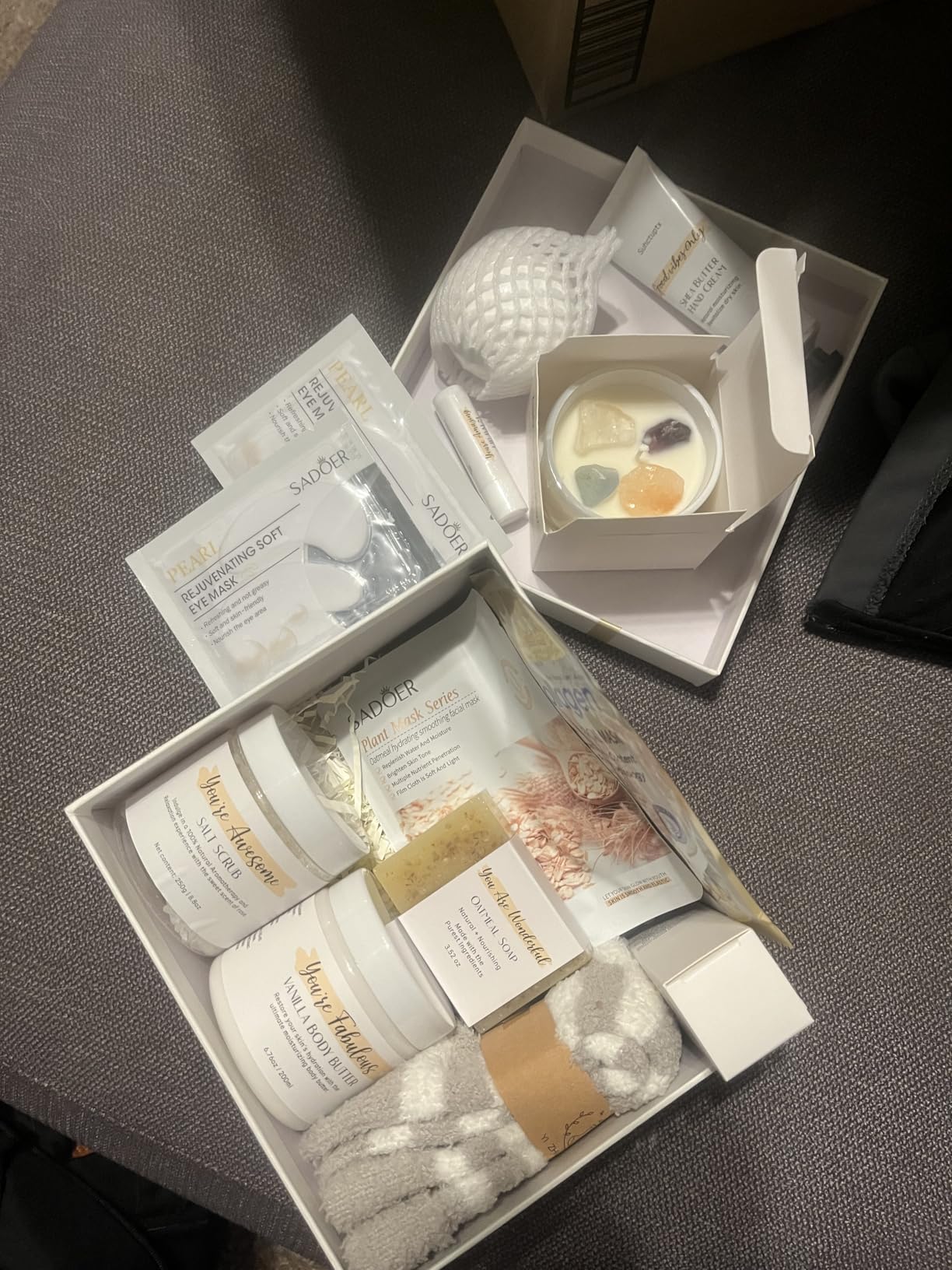 Spa Gifts for Women 13Pcs Mothers Day Gifts Happy Birthday Gift Baskets, Christmas Relaxing Home SPA Kit Bath Set Self Care Package Thank You Box for Mom Her Sister Teacher Friends Friendship customer photo 2