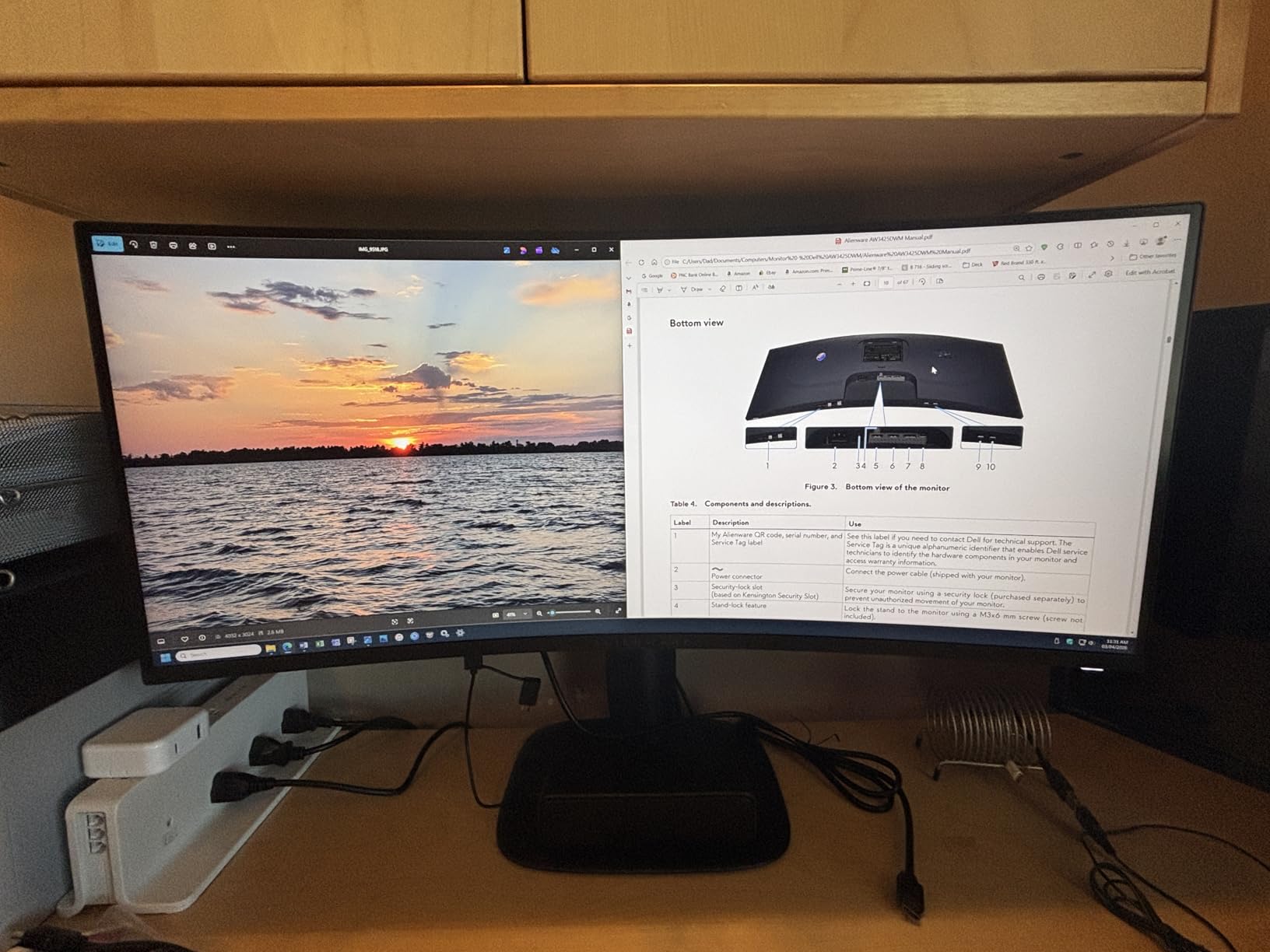 Alienware 34 Curved Gaming Monitor AW3425DWM 34-inch WQHD 180Hz 1ms Display 1500R AMD FreeSync Premium customer photo 1