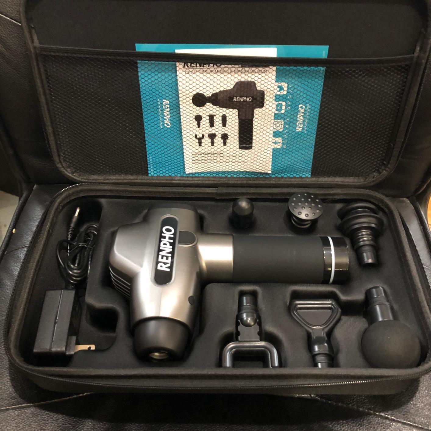 RENPHO Active+ Percussion Massage Gun, 5 Adjustable Speeds for Back, Neck, Muscle Recovery - App Controlled Guided Courses, with Carry Case for Professional Athlete, Gym and Travel customer photo 2