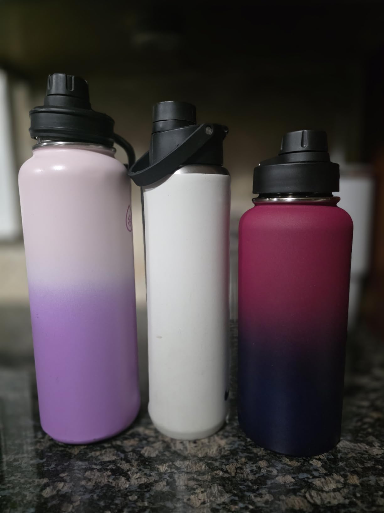 IRON °FLASK Camping & Hiking Hydration Flask with Straw, Wide Mouth Insulated Stainless Steel Sports Water Bottle - Lavender 24 oz - Straw (1 Lid) customer photo 1