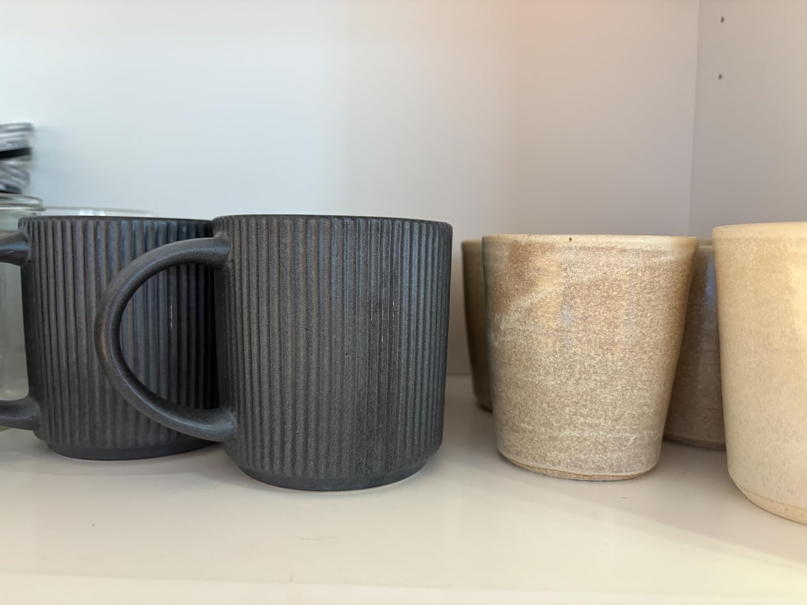 famiware Coffee Mug Set for 6, Star 12 oz Catering Mugs Cup Set with Handle for Coffee, Tea, Cocoa, Milk - Ceramic Stoneware Drinkware Set, Matte Green customer photo 2