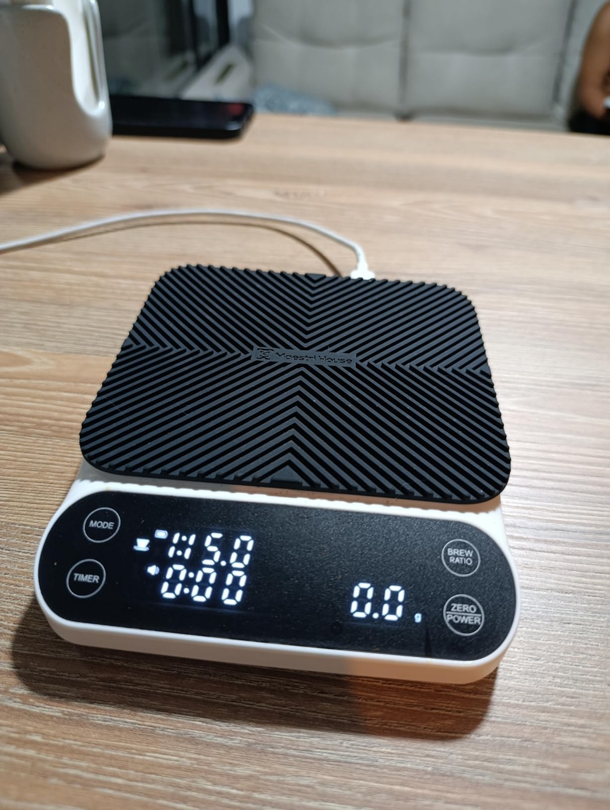 Maestri House S3 Coffee Scale with Timer, 3kg/0.1g Rechargeable Digital Scale, 3 Brew Modes, Adjustable Ratios & Flow Rate Display customer photo 2