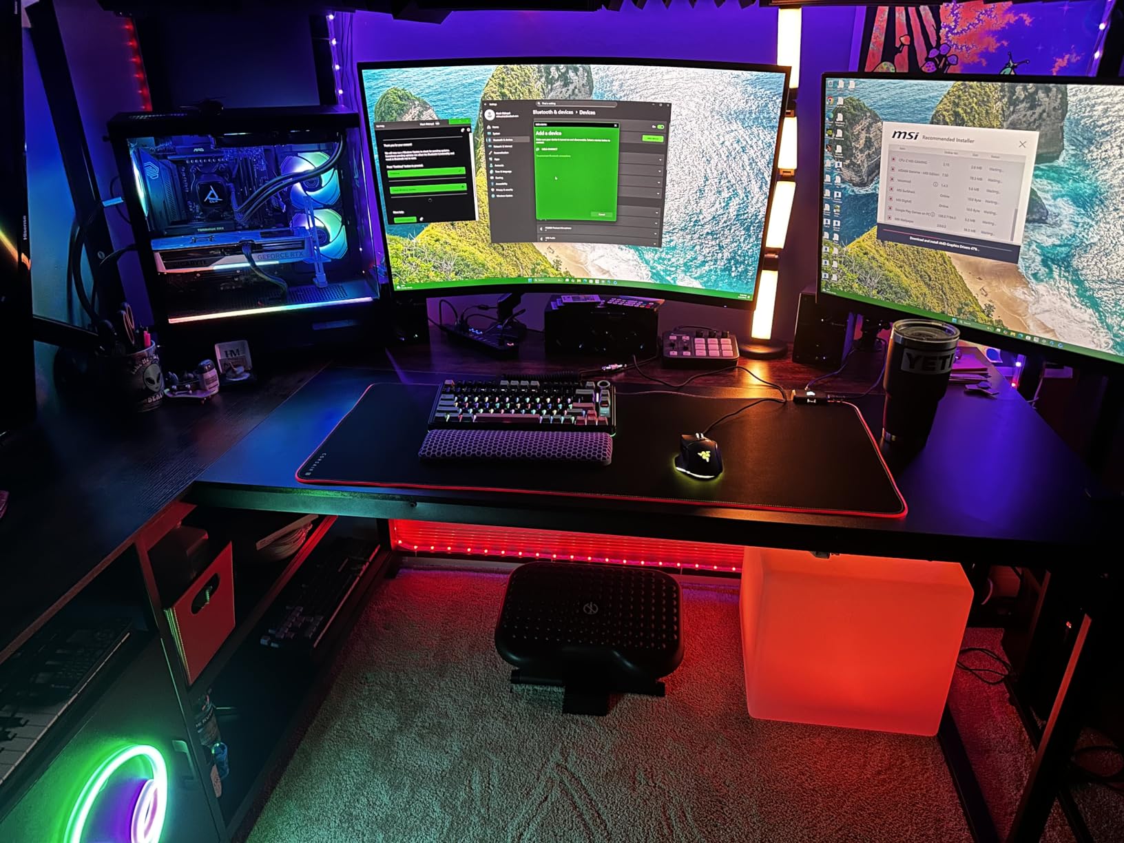 Led Desk Lamp with Atmosphere Lighting, Smart RGB LED Desk Lamp-Music Sync and 16 Million DIY Colors, Foldable Lamp with Dimmable and Timer, Modern LED Lights for Desk, and Gaming Rooms customer photo 2