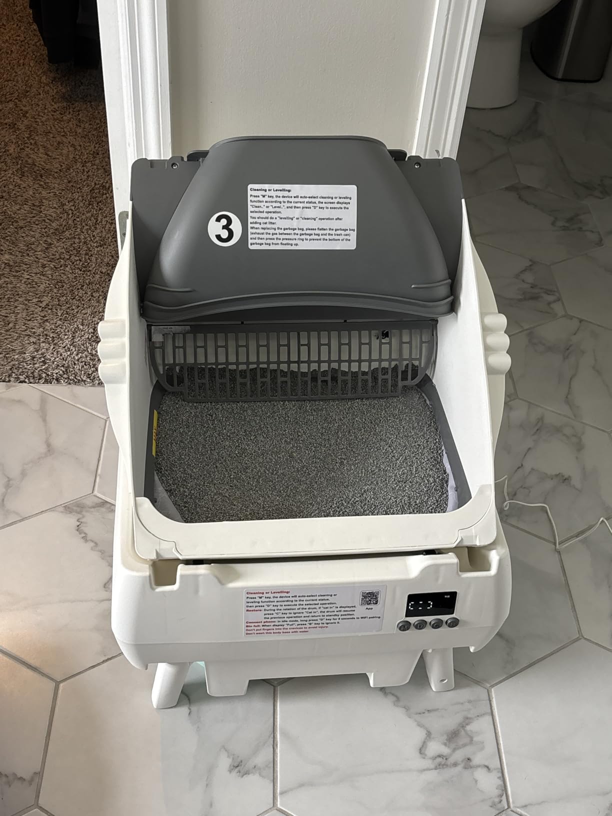 Automatic Cat Litter Box Self Cleaning - App Control, Open-Design, Smart Health Monitor, Suitable for Medium Cats and Kittens, Anti-Pinch Safety, Quiet Operation customer photo 1