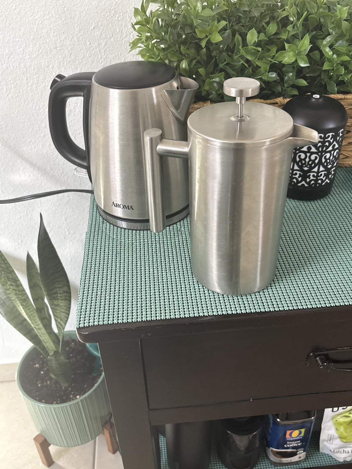 French Press 34 oz, Full Stainless Steel French Press Coffee Maker 4 Cups, Upgrated Double-Walled Insulated French Coffee Presses, Food Grade Good for Kitchen Camping, Dishwasher Safe 2 More Filters customer photo 2