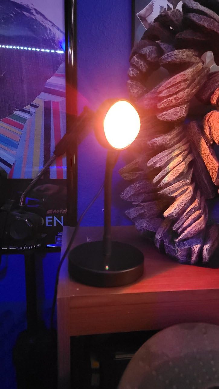 Sunset Lamp Projector with APP Control, Remote Control and Button Switch, Multicolor Changing LED Projection Lamp 360 Degree Rotation Sunlight for Bedroom/Photography/Party/Tiktok Live/Room Decor customer photo 1