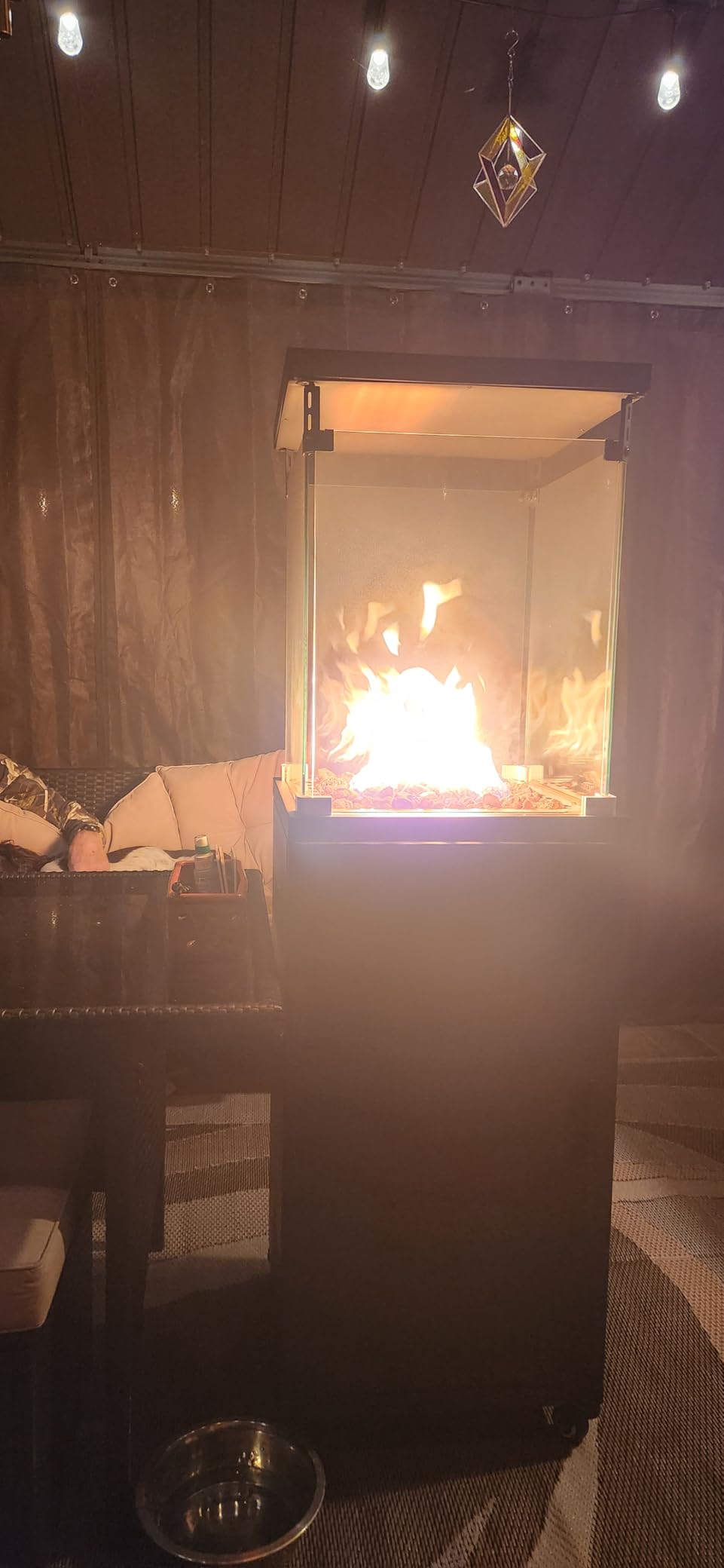 Pamapic 41,000 BTU Propane Patio Heater with Wheels & Cover,CSA Certified Outdoor Heater with Lockable Wheels for Backyard, Balcony,Garden,Weather Resistant(Ink) customer photo 1