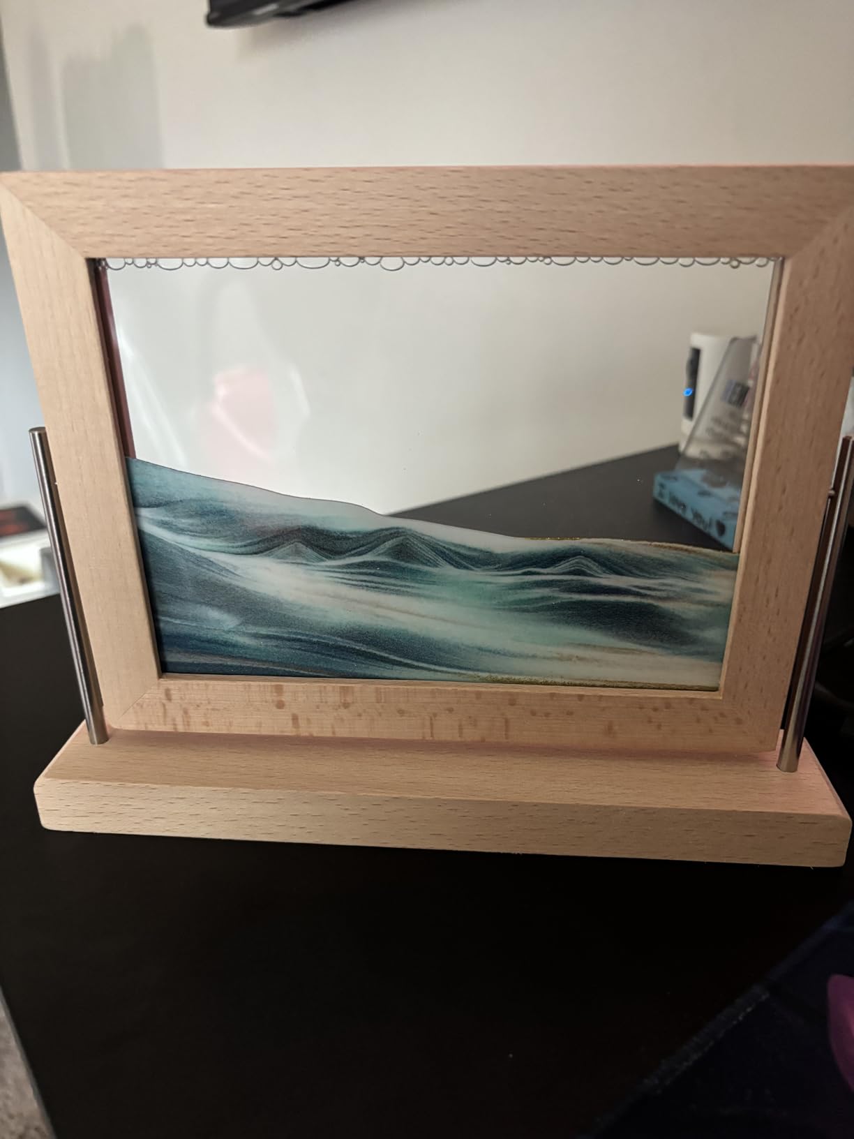 Vindar Dynamic Sand Art Picture, Moving Sand Art Picture, Desktop Motion Sandscape for Home/Office Decor, Relaxing & Stress Relief Gift customer photo 1