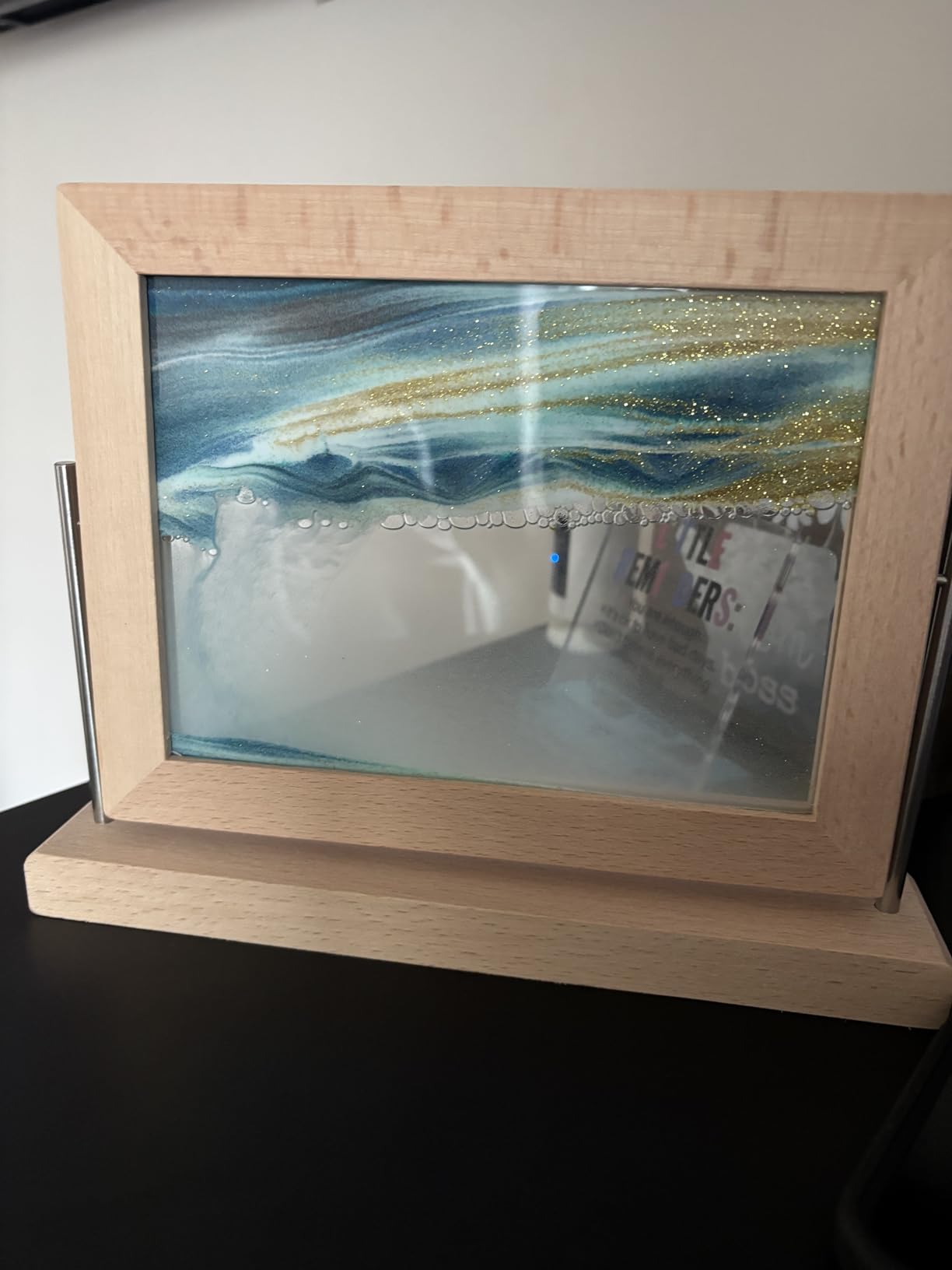 Vindar Dynamic Sand Art Picture, Moving Sand Art Picture, Desktop Motion Sandscape for Home/Office Decor, Relaxing & Stress Relief Gift customer photo 2