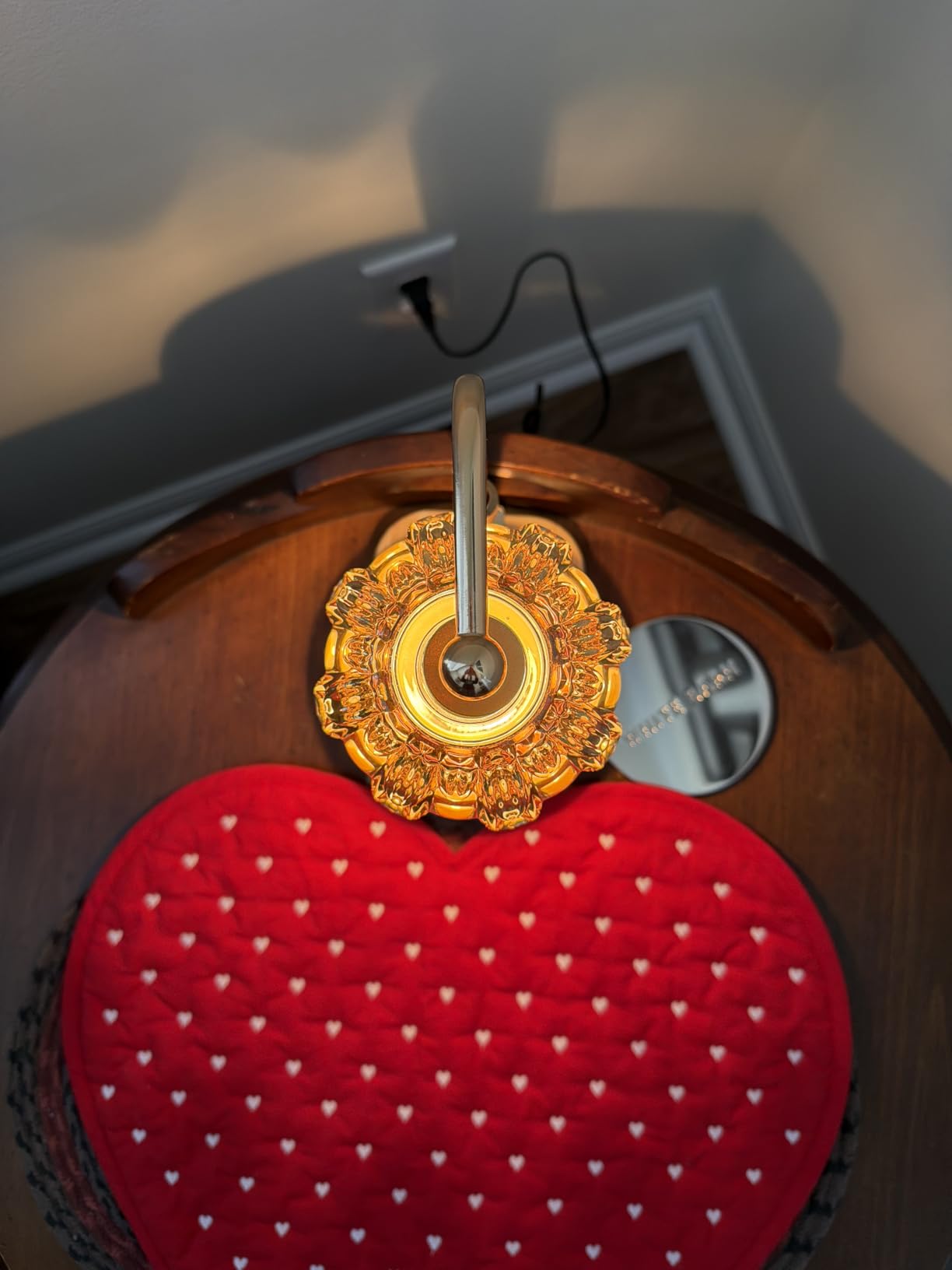 Candle Warmer Lamp with Timer Dimmer, Modern Wax Warmer for Scented Wax Jar Candle Warmer with 2 Bulbs, Adjustable Height Glass Lamp for Gifts for Women, House Warming Gifts, Home Decor, Gold Amber customer photo 2