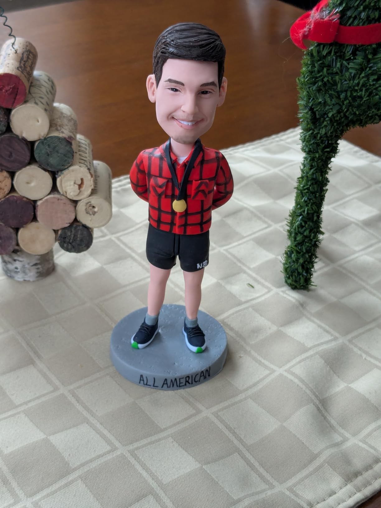 Custom Bobbleheads Personalized, 6/7/8 Inch Handmade Customized Bobblehead Dolls Figurine from Photo Unique Gifts for Boyfriend, Husband, Friends(Green) customer photo 2