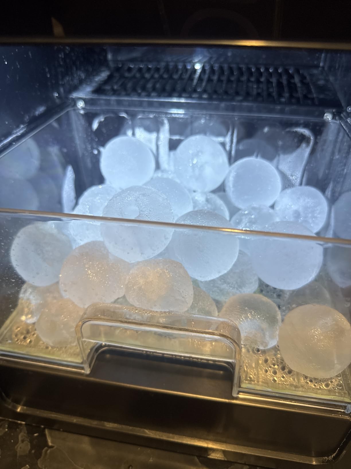 2'' Clear Ice Ball Maker - 4 Ice Spheres in 35min, 144 pcs/Day, Auto&Manual Fill, Fast Round Ice Machine with LCD Touch Panel, Self-Cleaning, Home & Bar Maker for Whiskey Parties Gift(Black) customer photo 2