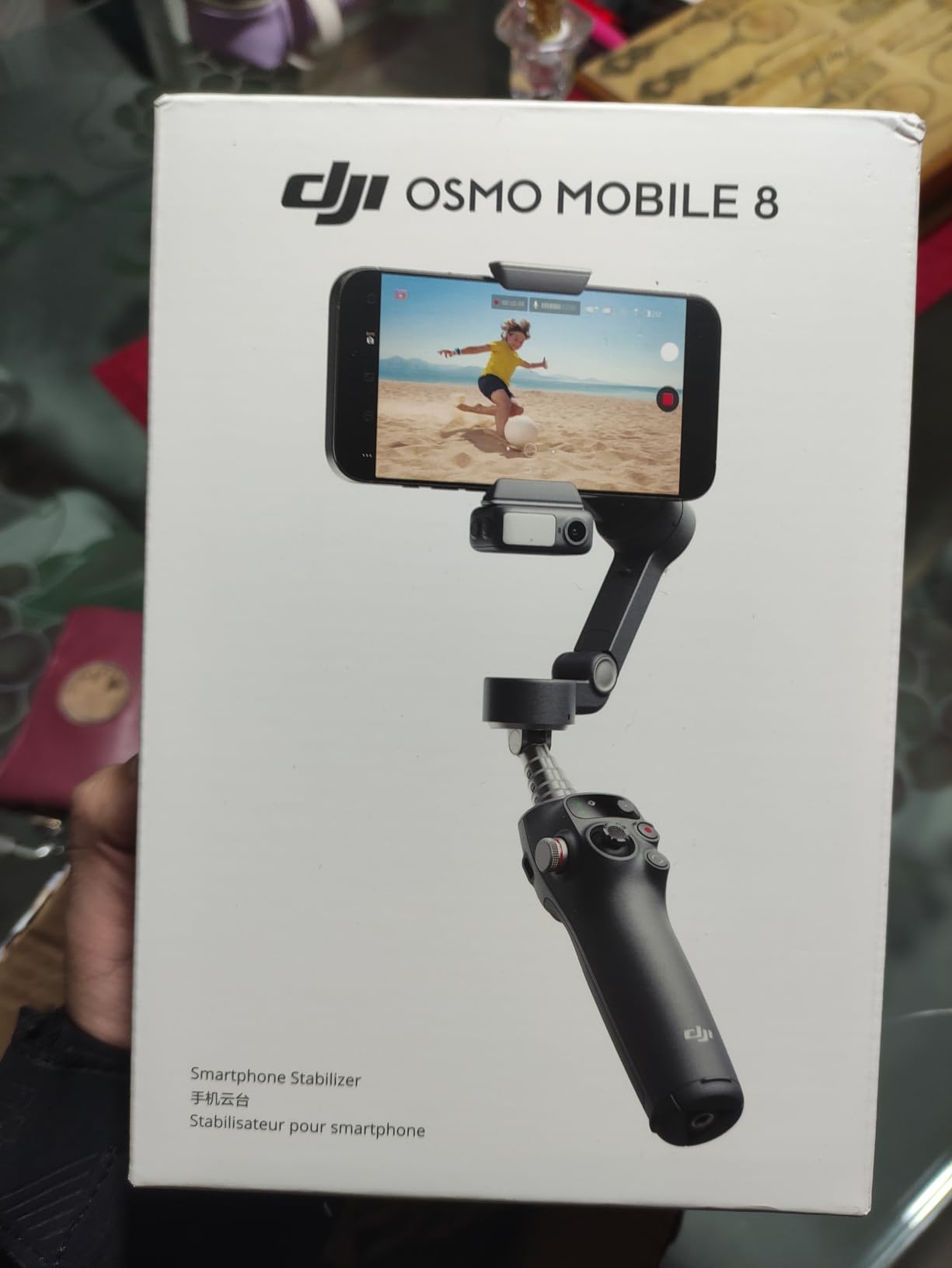 DJI Osmo Mobile 8 Advanced Tracking Combo Gimbal Stabilizer for Phone, AI Native Tracking with Audio & Lighting, 360° Pan Rotation, Built-in Extension Rod & Tripod, 10h Battery customer photo 1