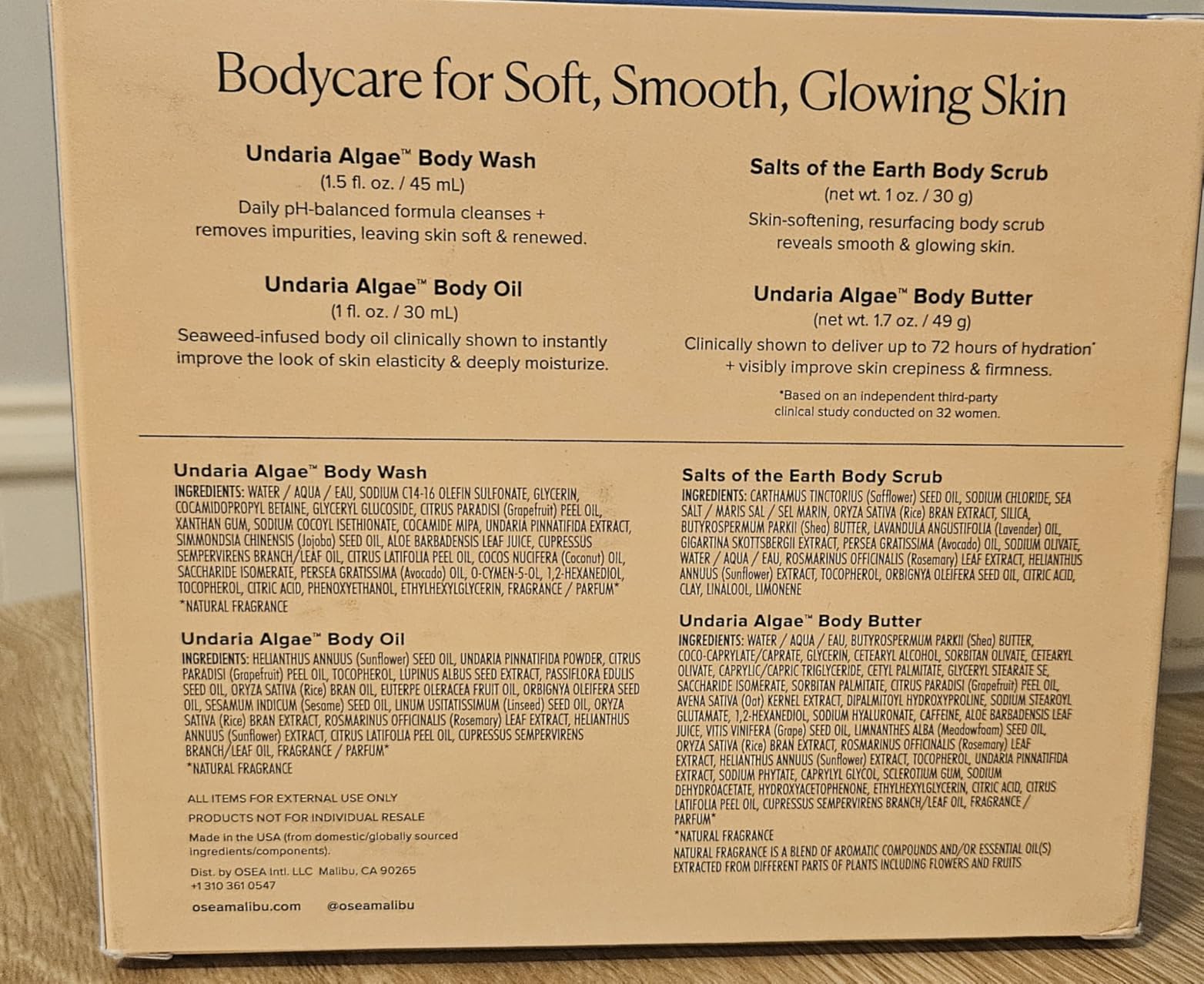 OSEA Bodycare Bestsellers Skincare Set - 4-piece Body Travel Set - Body Oil, Body Butter, Body Scrub & Body Wash customer photo 2