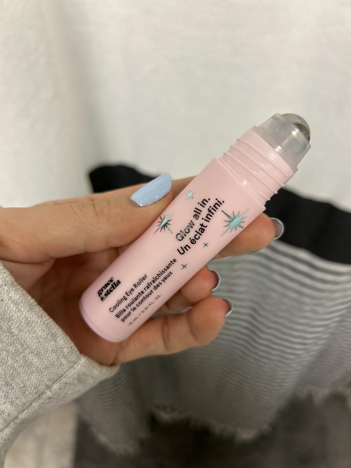 grace & stella Under Eye Brightener with Cooling Metal Rollerball - Centella Asiatica & Caffeine Eye Serum for Puffy Eyes - Travel Essentials customer photo 1