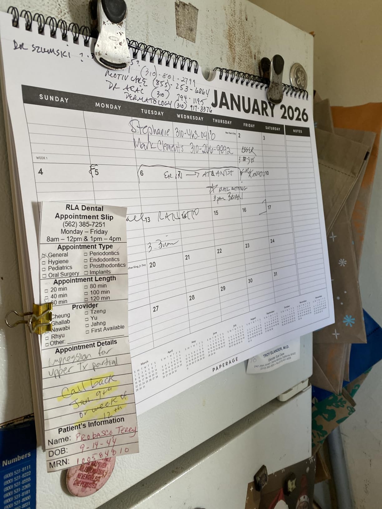 PAPERAGE 2026 Calendar, 12 Months (January 2026 - December 2026), Small (9 in x 11 in), Minimalist Wall and Desk Calendar with Monthly Views, Yearly Plans & Notes Section - Navy customer photo 2