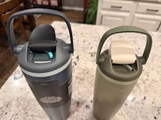 Owala FreeSip Sway Insulated Stainless Steel Water Bottle with Two-Way Spout, Built-In Straw and Bucket Handle, Made for Travel, School, and Sports, 30oz, BPA Free, Leak Proof, Black Cherry customer photo 2