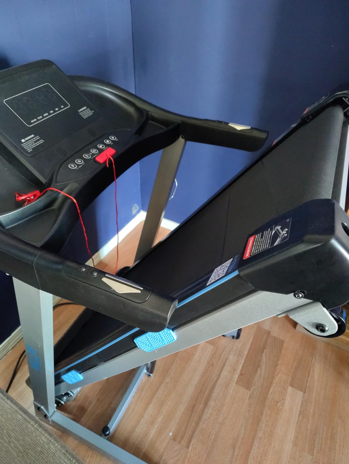 WELLFIT Auto Incline Folding Treadmill - 10% Incline Desk Walking Pad Treadmill with Handlebar, 400 lbs Heavy-Duty Capacity, Space-Saving Quiet Under-Desk Design for Home Office, Seniors & Fitness customer photo 2