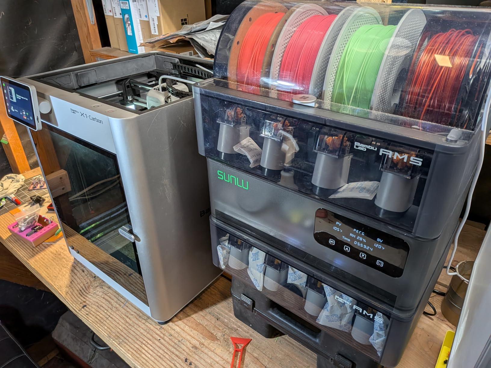 SUNLU AMS Heater, Compatible with Bambu lab AMS Gen 1 - Enables Simultaneous Printing & Drying, Easy Installation, Fast Heating to 70°C, 4-Spool Capacity Filament Dryer customer photo 1