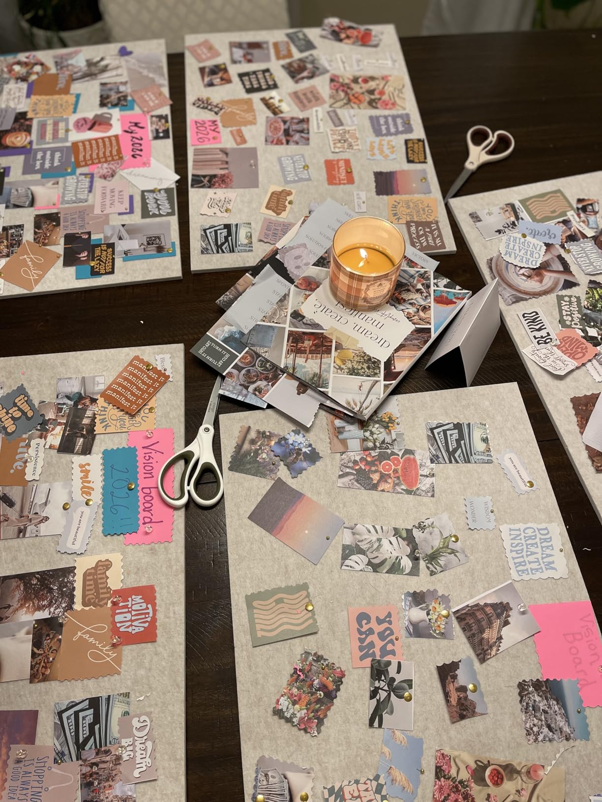 Inspirational Vision Board Kit - Complete Set with Vision Board Book & Felt Board, Motivational Pictures & Quotes to Map Your Goals & Dreams - The Perfect Supplies to Visualize Goal Setting & Success customer photo 1