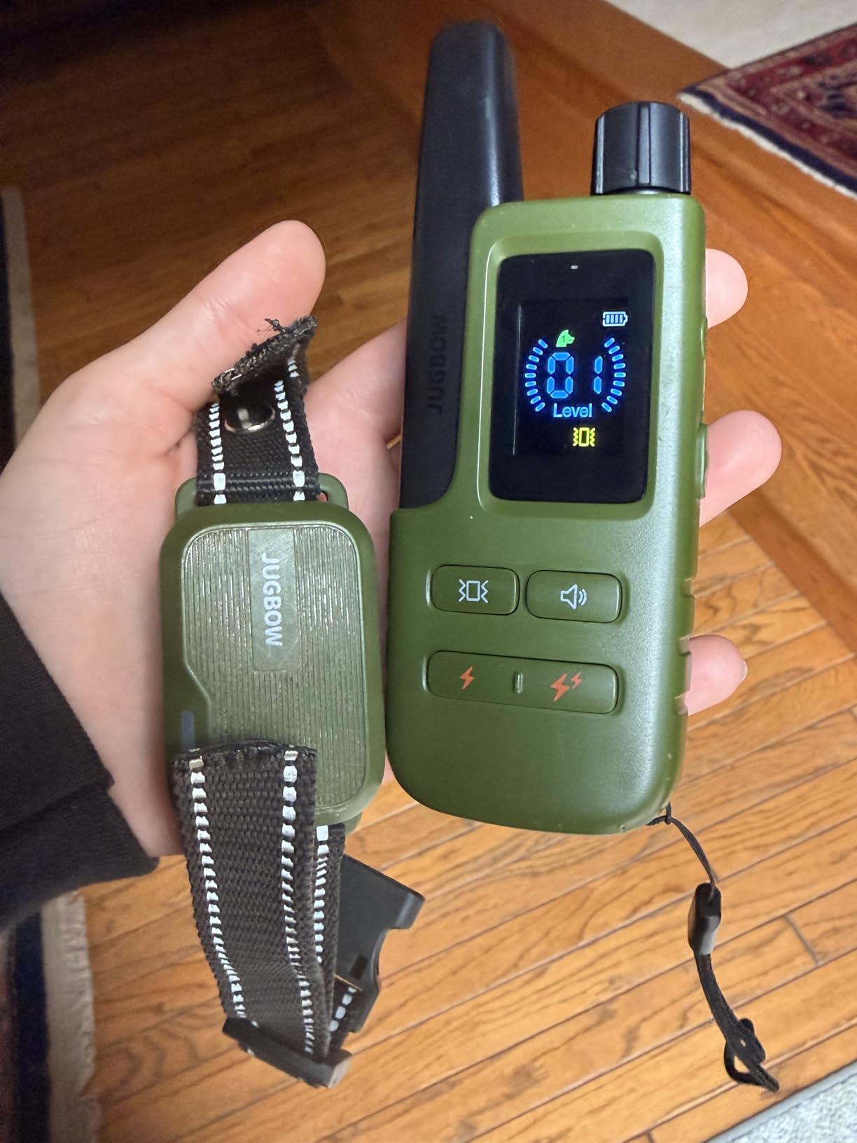 Jugbow Dog Shock Collar - 4500FT Dog Training Collar with Remote, IPX8 Waterproof Electric Dog Collar with 4 Training Modes, Security Lock, Rechargeable eCollar for 10-120lbs Small Medium Large Dogs customer photo 2