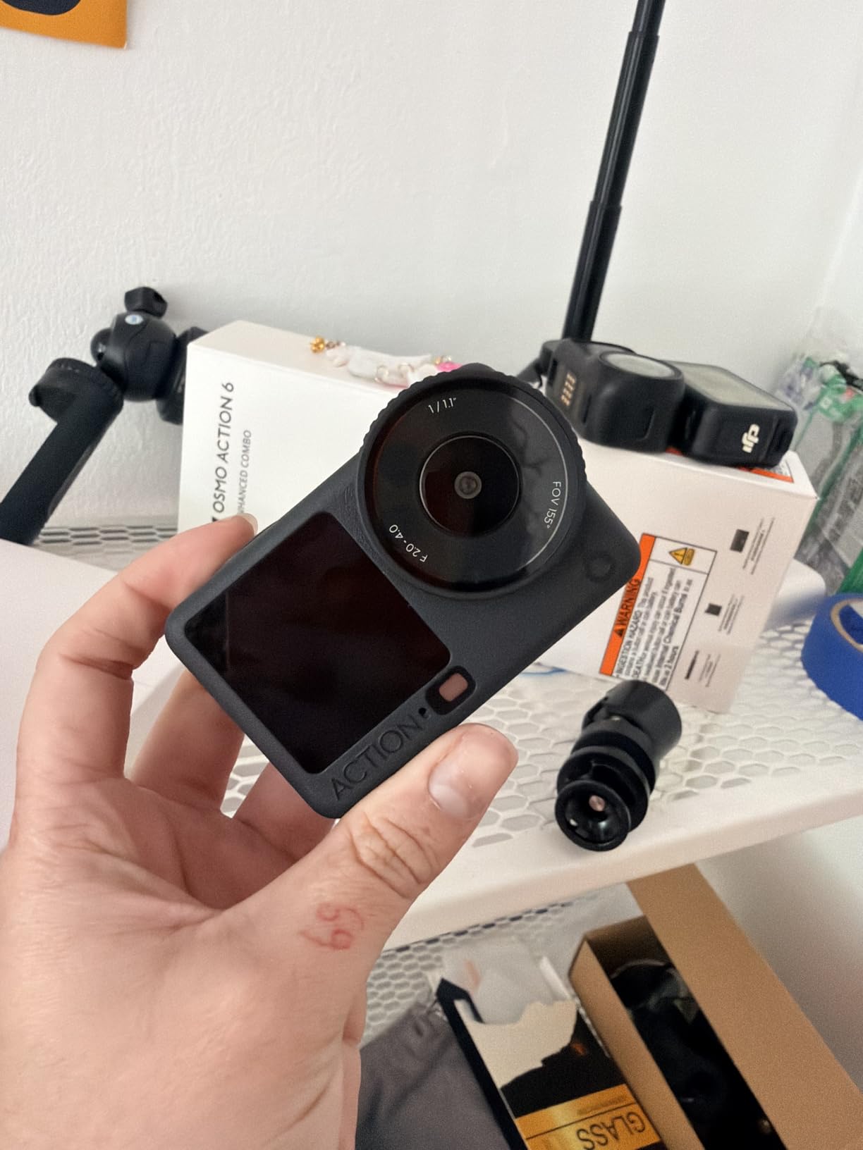 DJI Osmo Action 6 Enhanced Combo, Action Camera with 1/1.1 Square Sensor, Variable Aperture of f/2.0-f/4.0, Extended Battery Life with 2 Batteries, Action Camera 8K for Extended Outdoor Filming customer photo 1