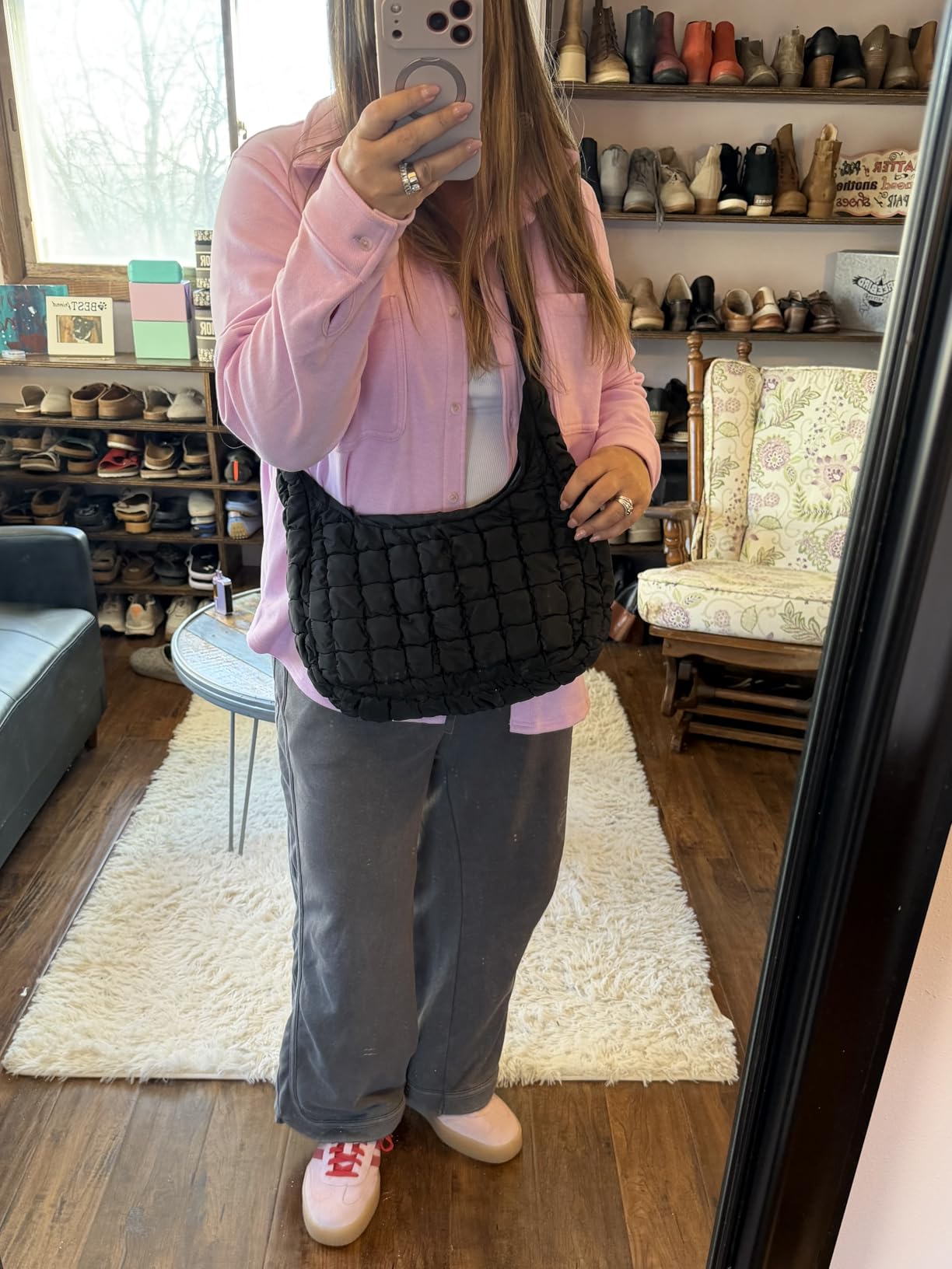 Crossbody Hobo Bag for Women with Adjustable Strap, Quilted Puffy Purses for Women Fluffy Compact Shoulder Handbag customer photo 2
