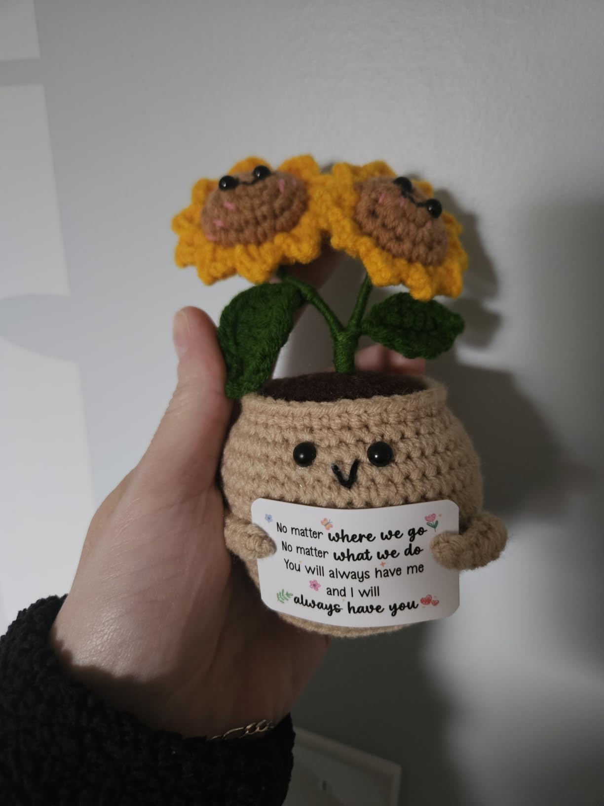 OASSIE Long Distance Friendship Gifts for Women - Positive Crochet Flowers - Graduation Going Away Best Friend Birthday Gifts for Women Friendship, BFF Friend Gift for Work Bestie, Gift for Sister customer photo 2