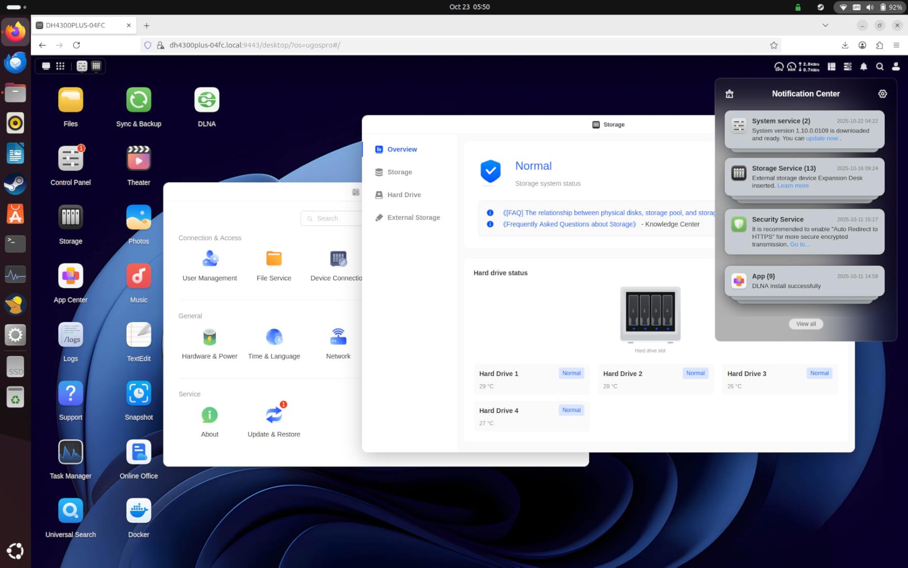 UGREEN NAS DH2300 2-Bay Desktop NASync, Support Capacity 64TB (Diskless), Remote Access, AI Photo Album, Beginner Friendly System, 4GB RAM on Board, 1GbE, 4K HDMI, Network Attached Storage (Diskless) customer photo 1