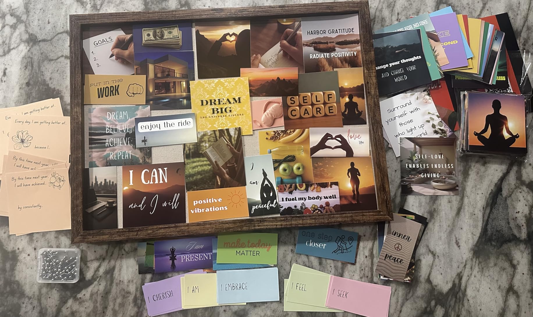 ZEDORA Vision Board Kit - Guided Workbook, 160 Picture Cards, Affirmation Cards & More. Design Your Destiny with Our 24-Day Journey | Great Gift for Women | Vision Board Supplies Included customer photo 2