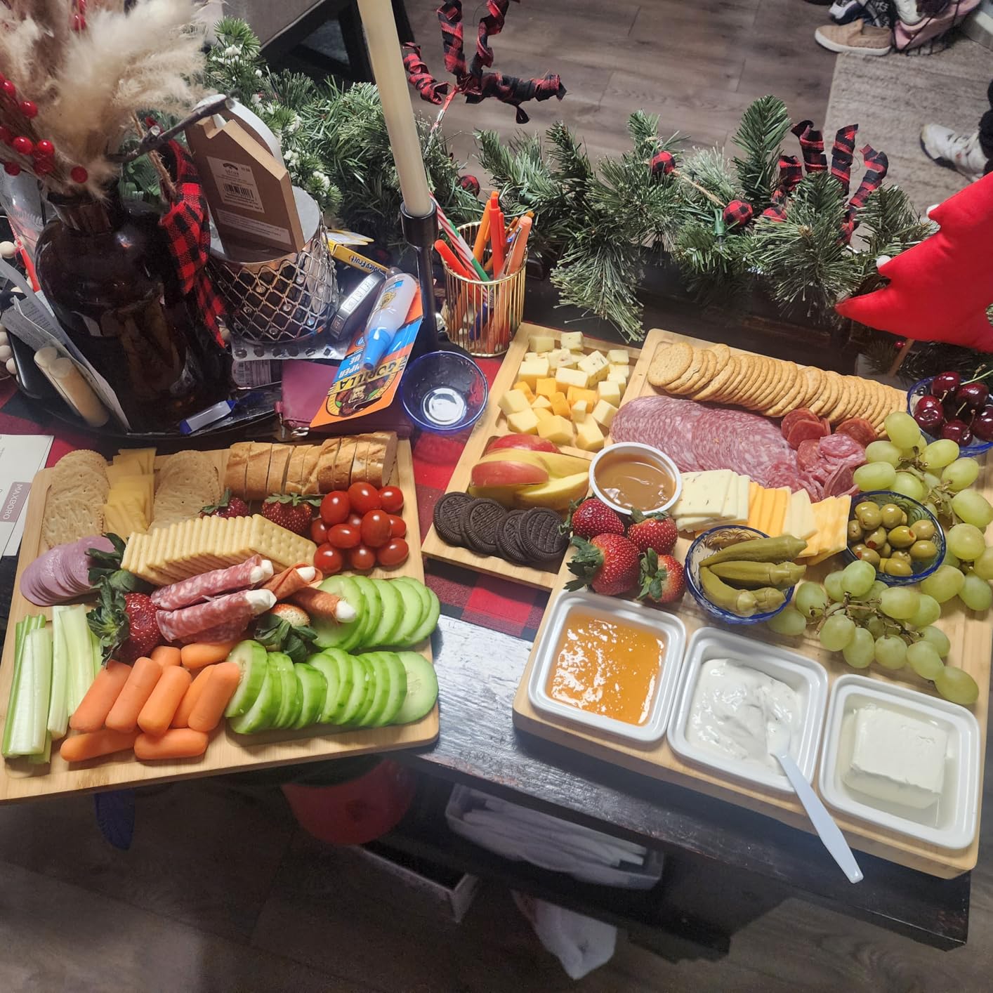 Large Charcuterie Board Set with Knife Set, 12.6